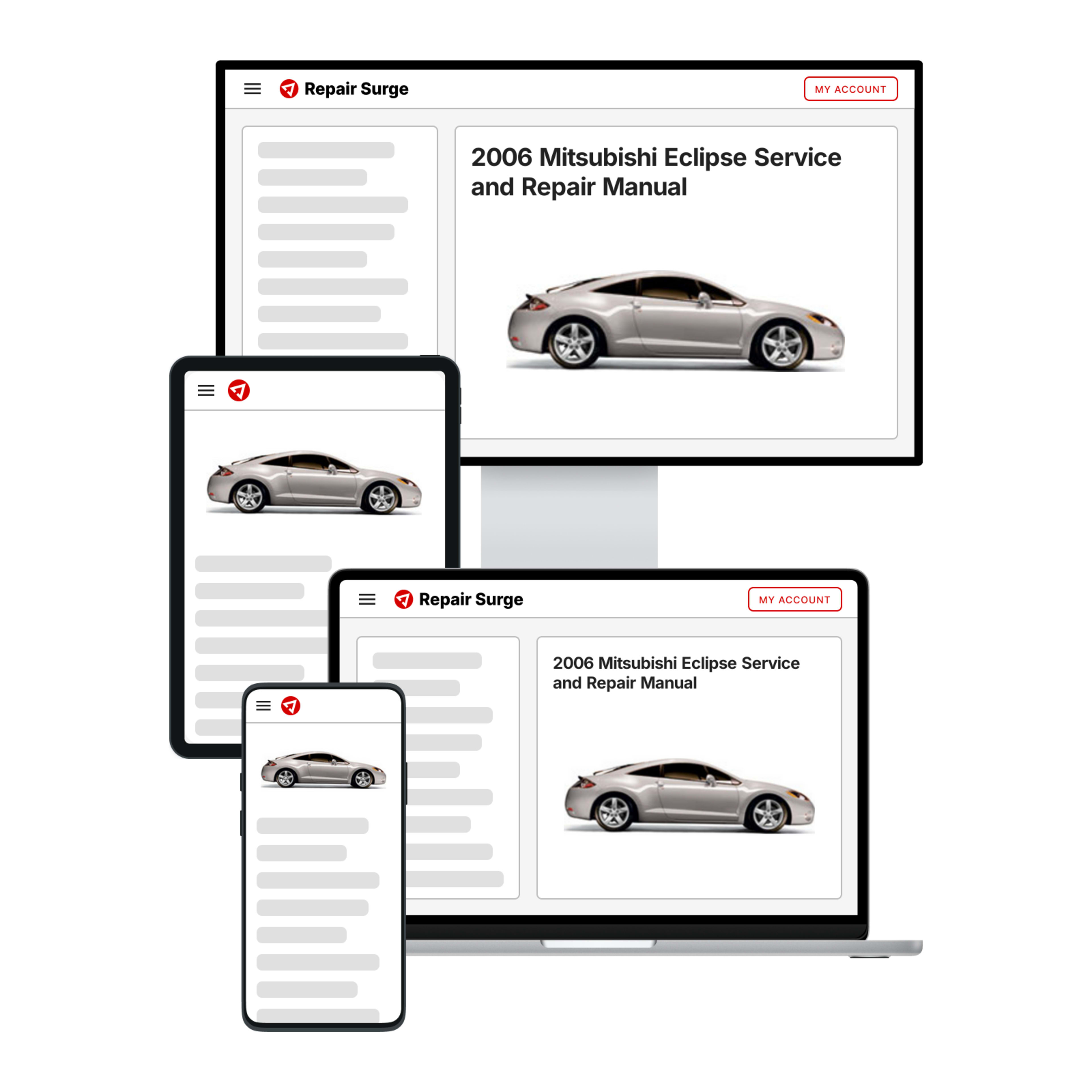 2006 Mitsubishi Eclipse service and repair manual hero image