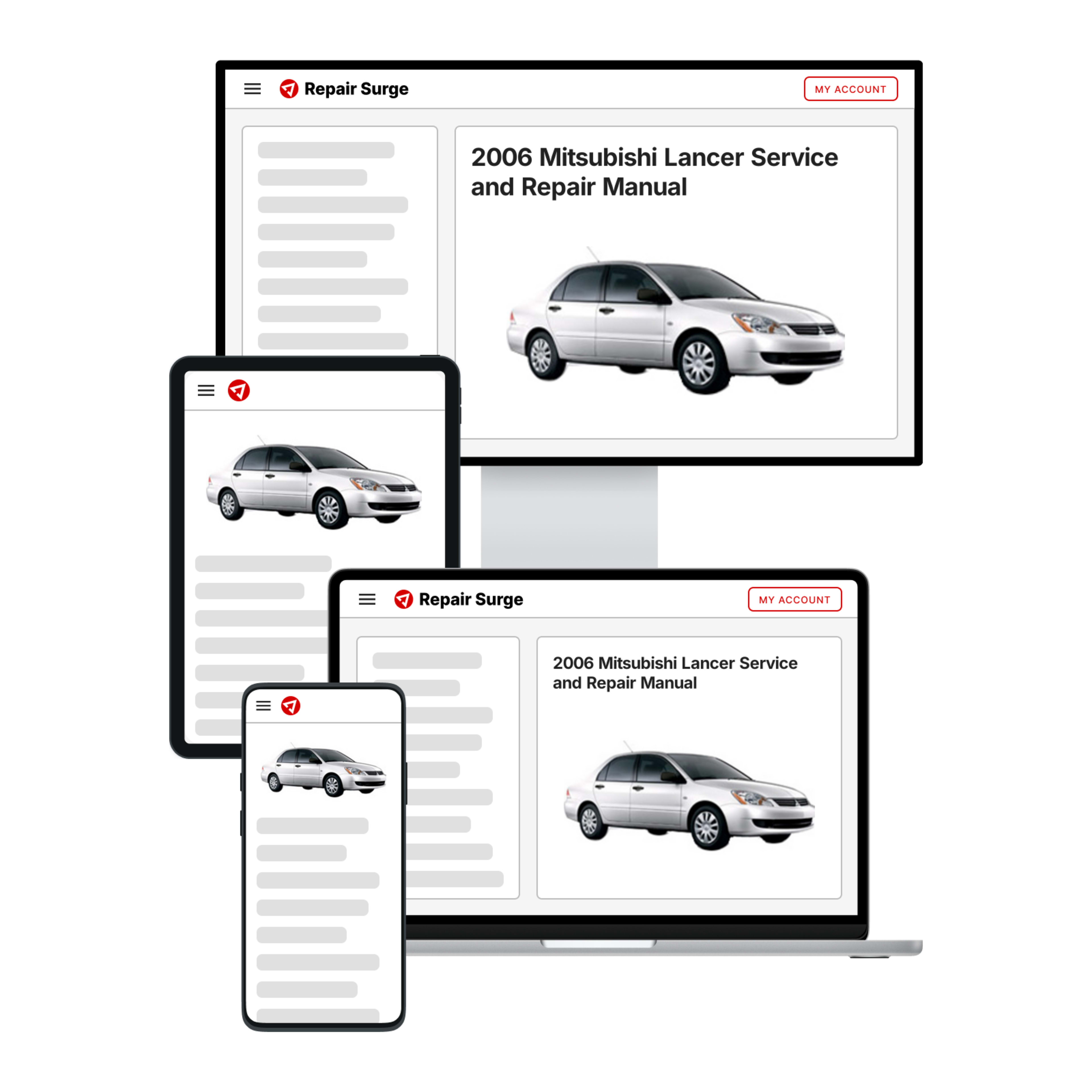 2006 Mitsubishi Lancer service and repair manual hero image