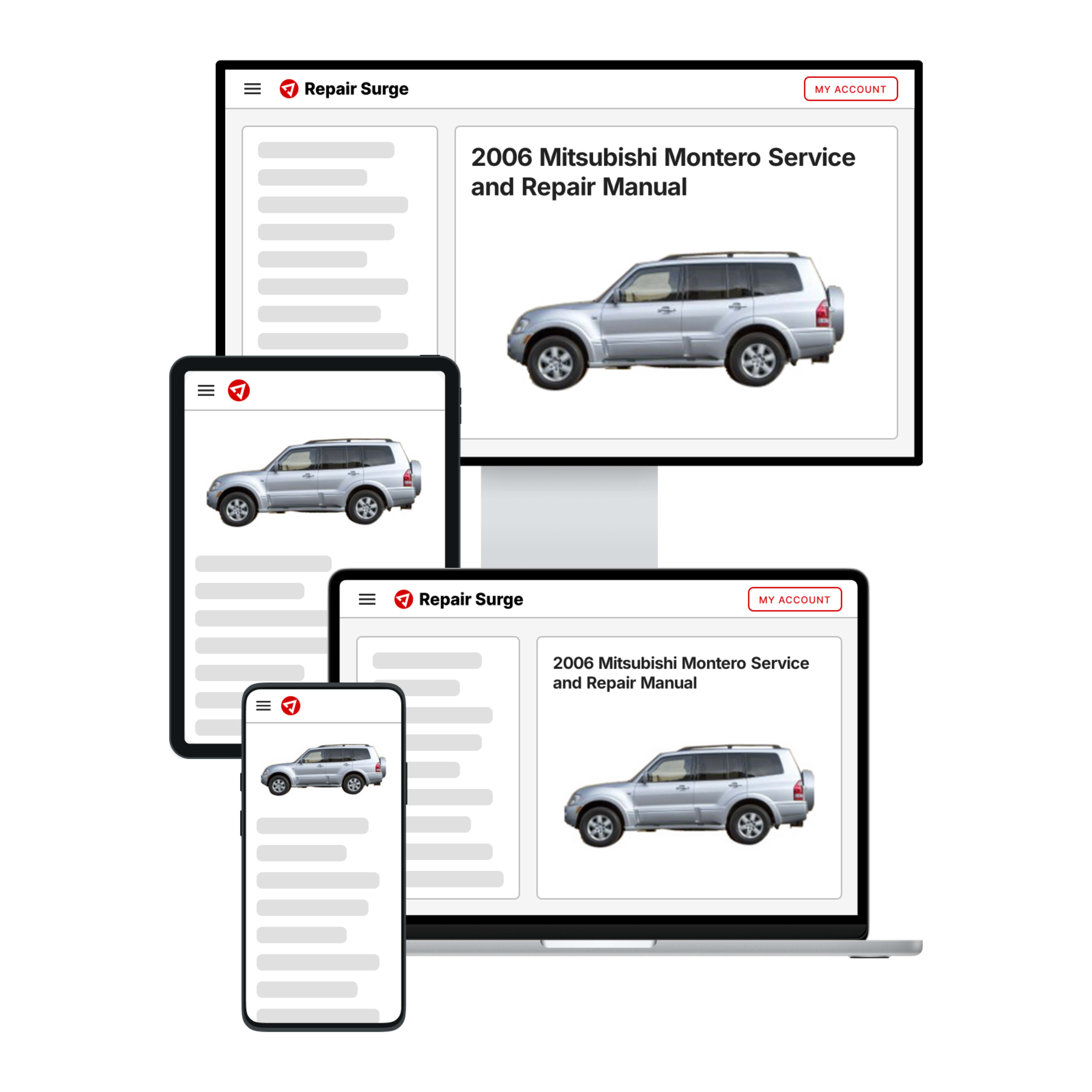 2006 Mitsubishi Montero service and repair manual hero image