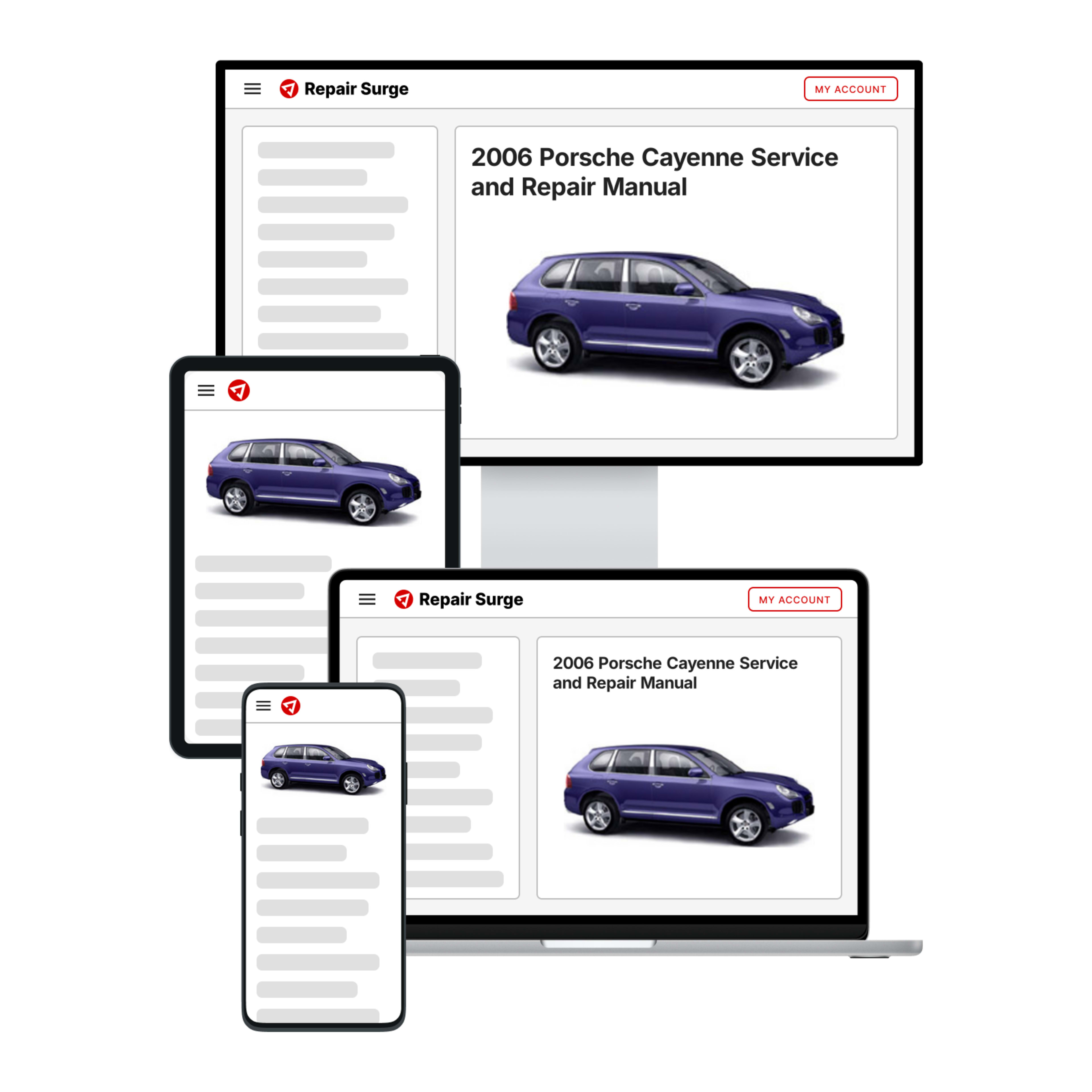 2006 Porsche Cayenne service and repair manual hero image