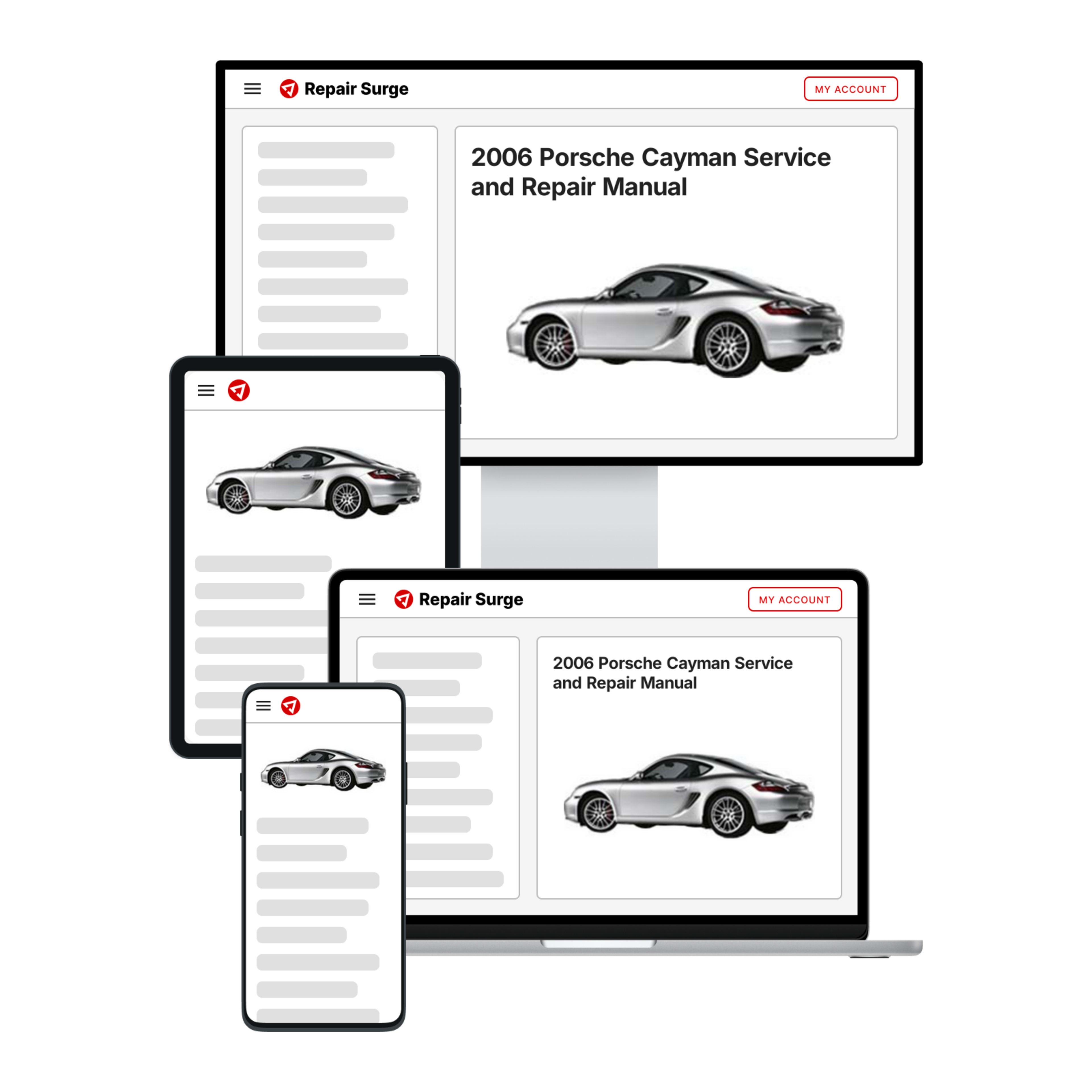 2006 Porsche Cayman service and repair manual hero image