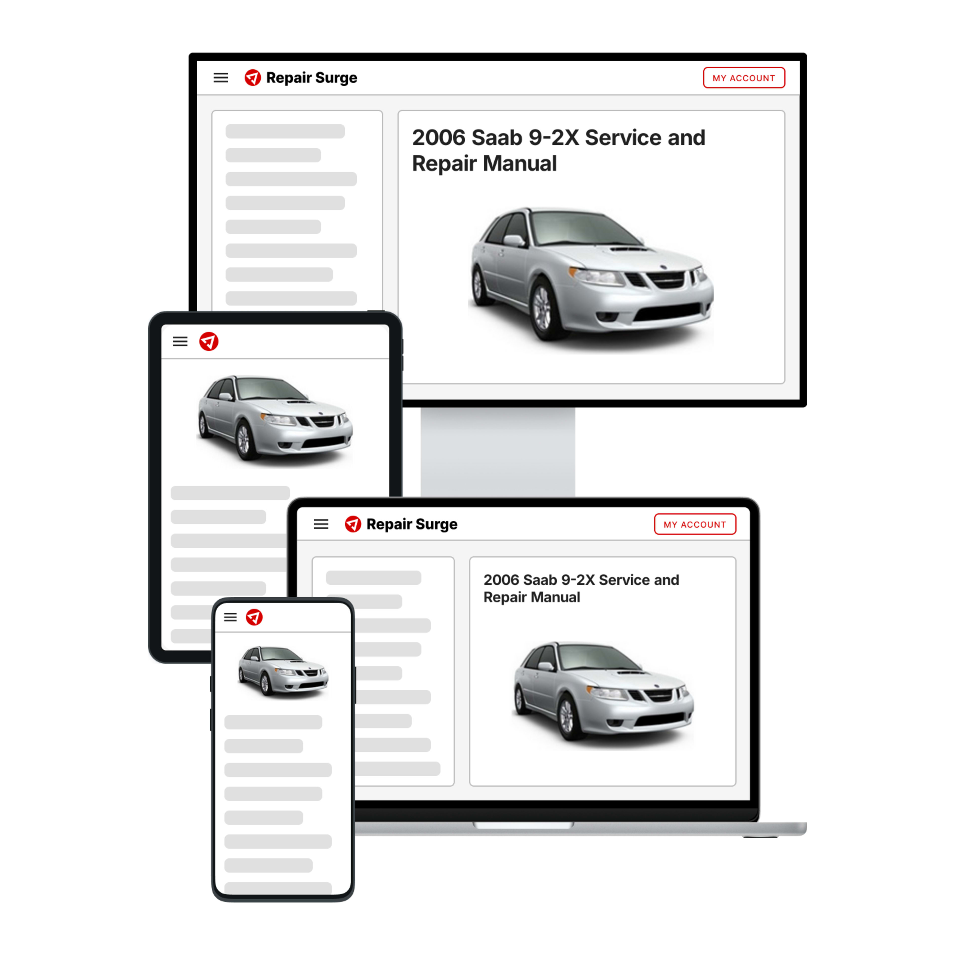 2006 Saab 9-2X service and repair manual hero image