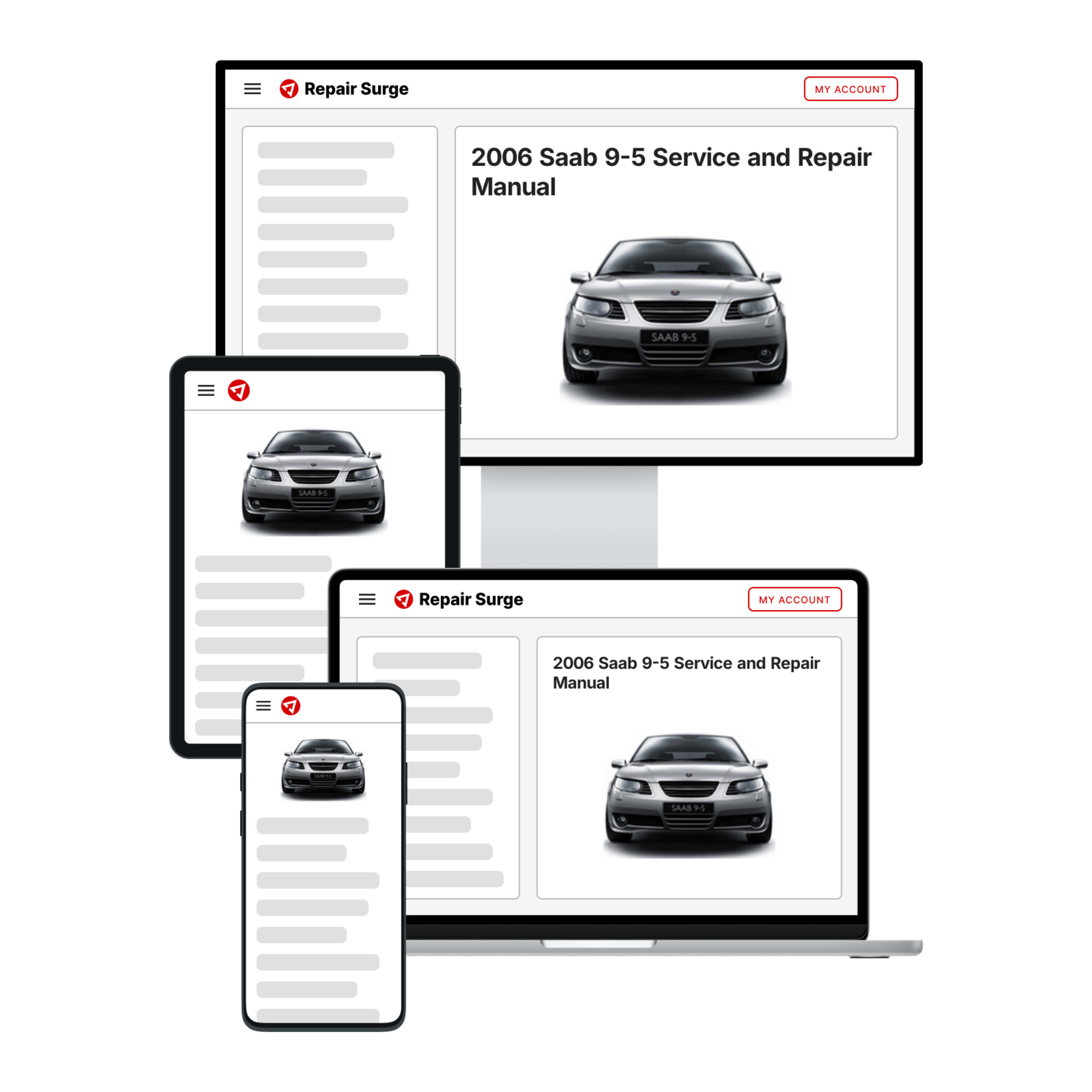 2006 Saab 9-5 service and repair manual hero image