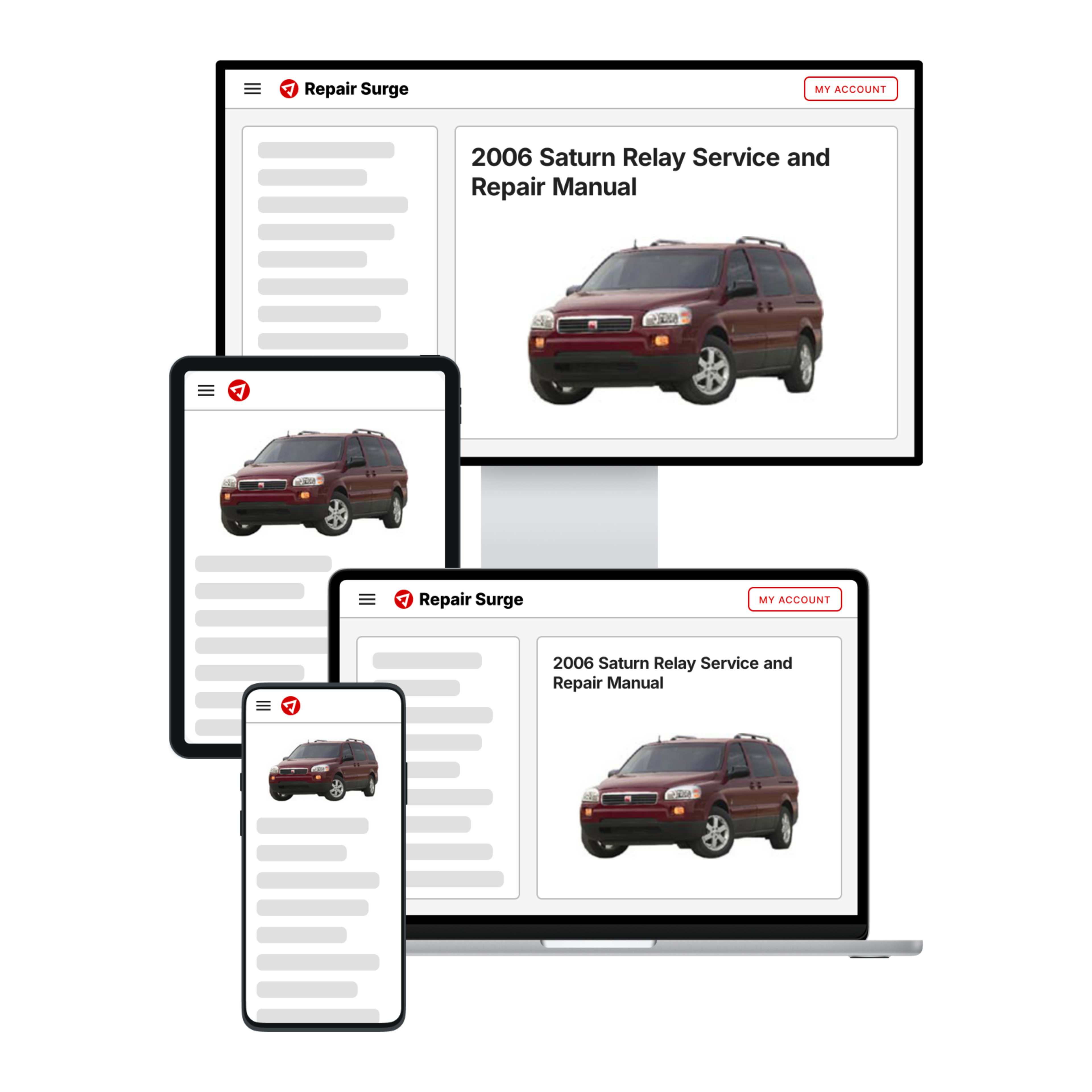 2006 Saturn Relay service and repair manual hero image