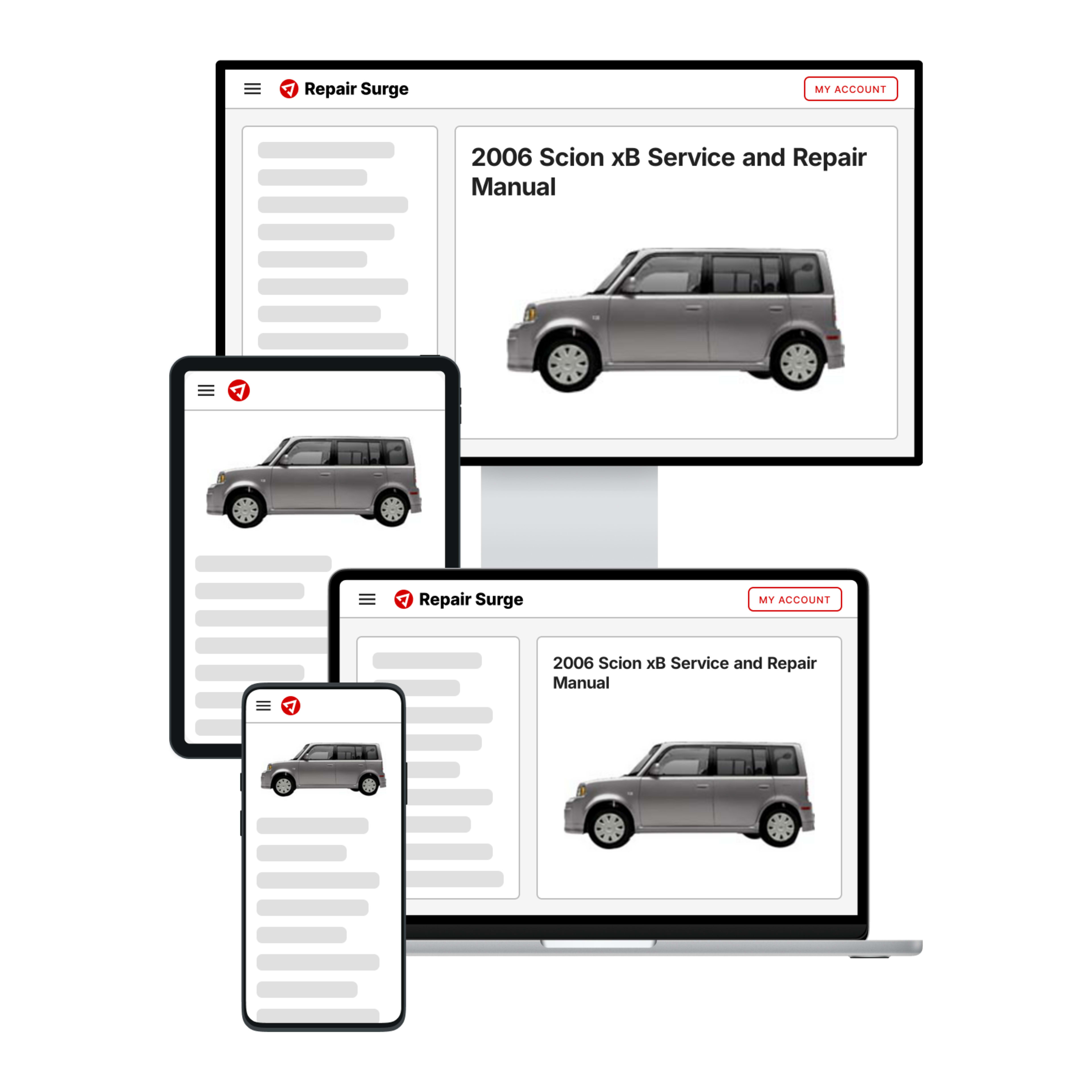 2006 Scion xB service and repair manual hero image