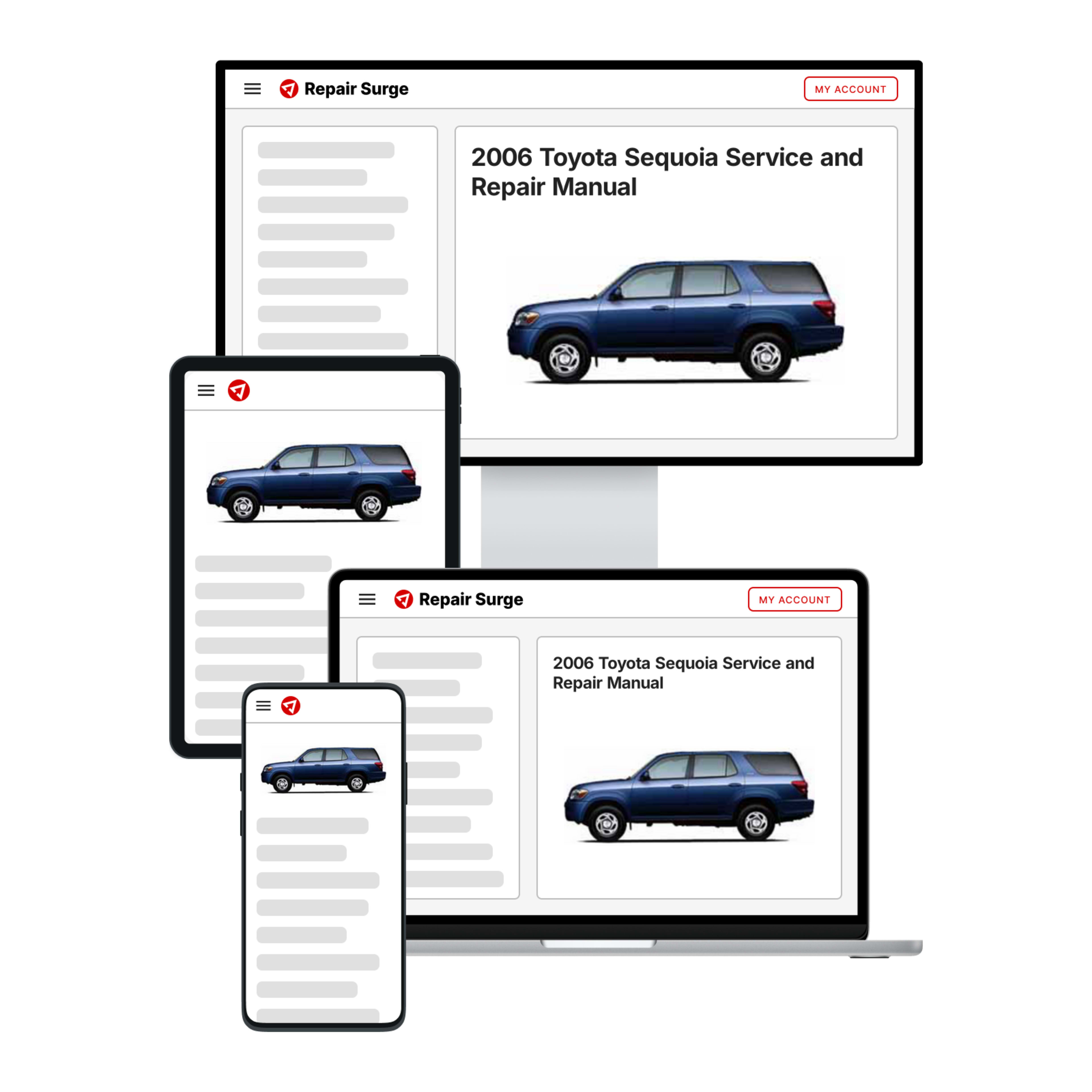 2006 Toyota Sequoia service and repair manual hero image