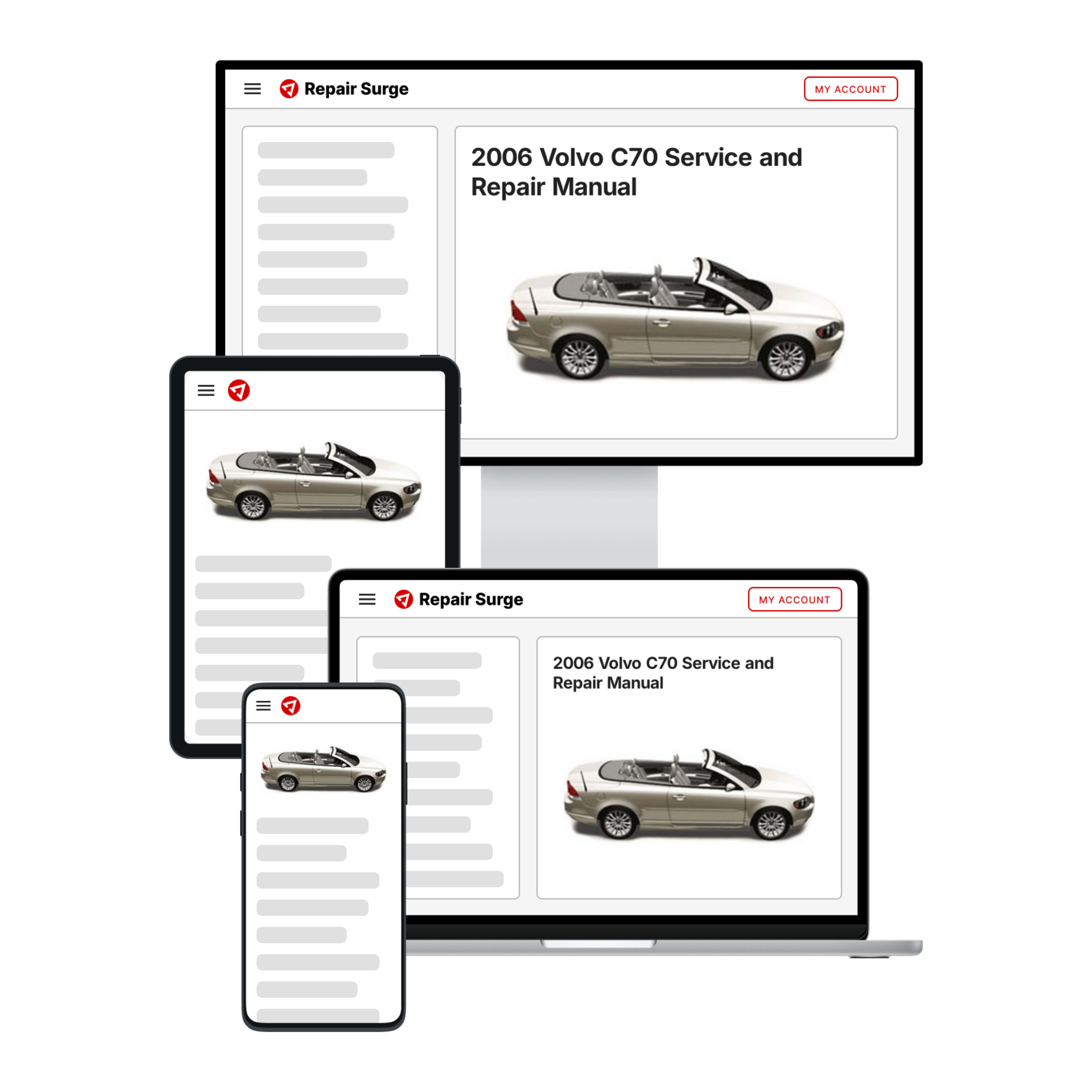 2006 Volvo C70 service and repair manual hero image