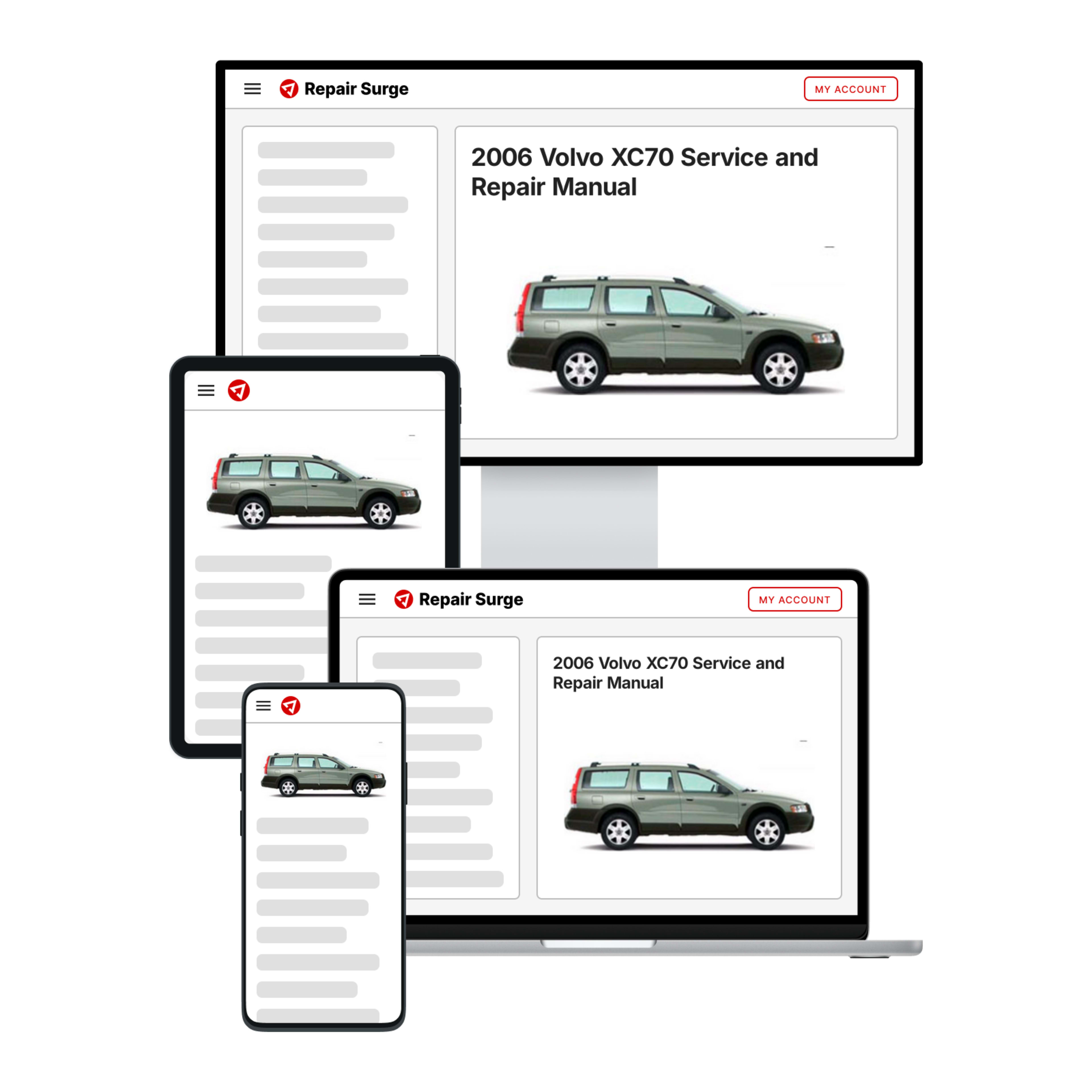 2006 Volvo XC70 service and repair manual hero image