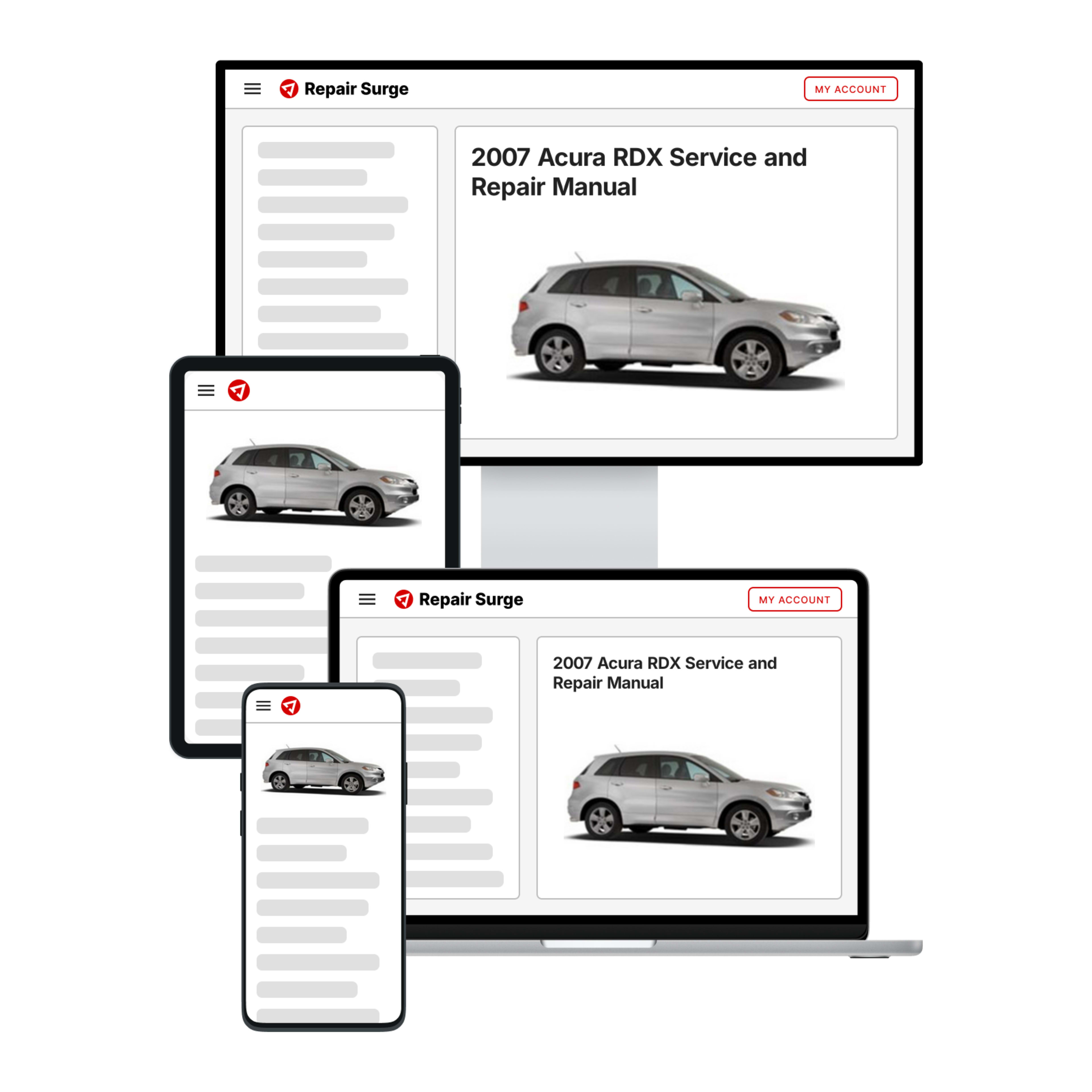 2007 Acura RDX service and repair manual hero image