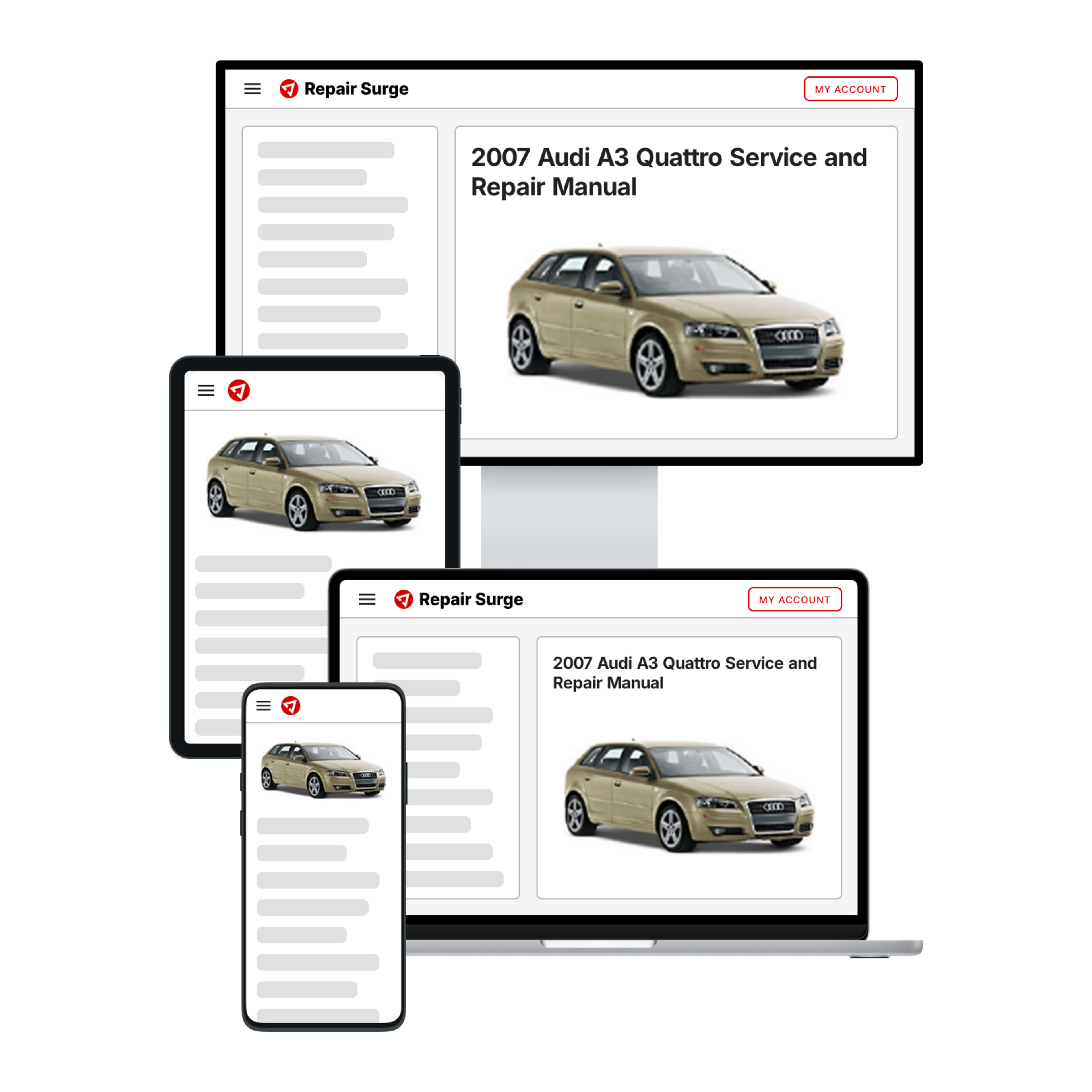 2007 Audi A3 Quattro service and repair manual hero image