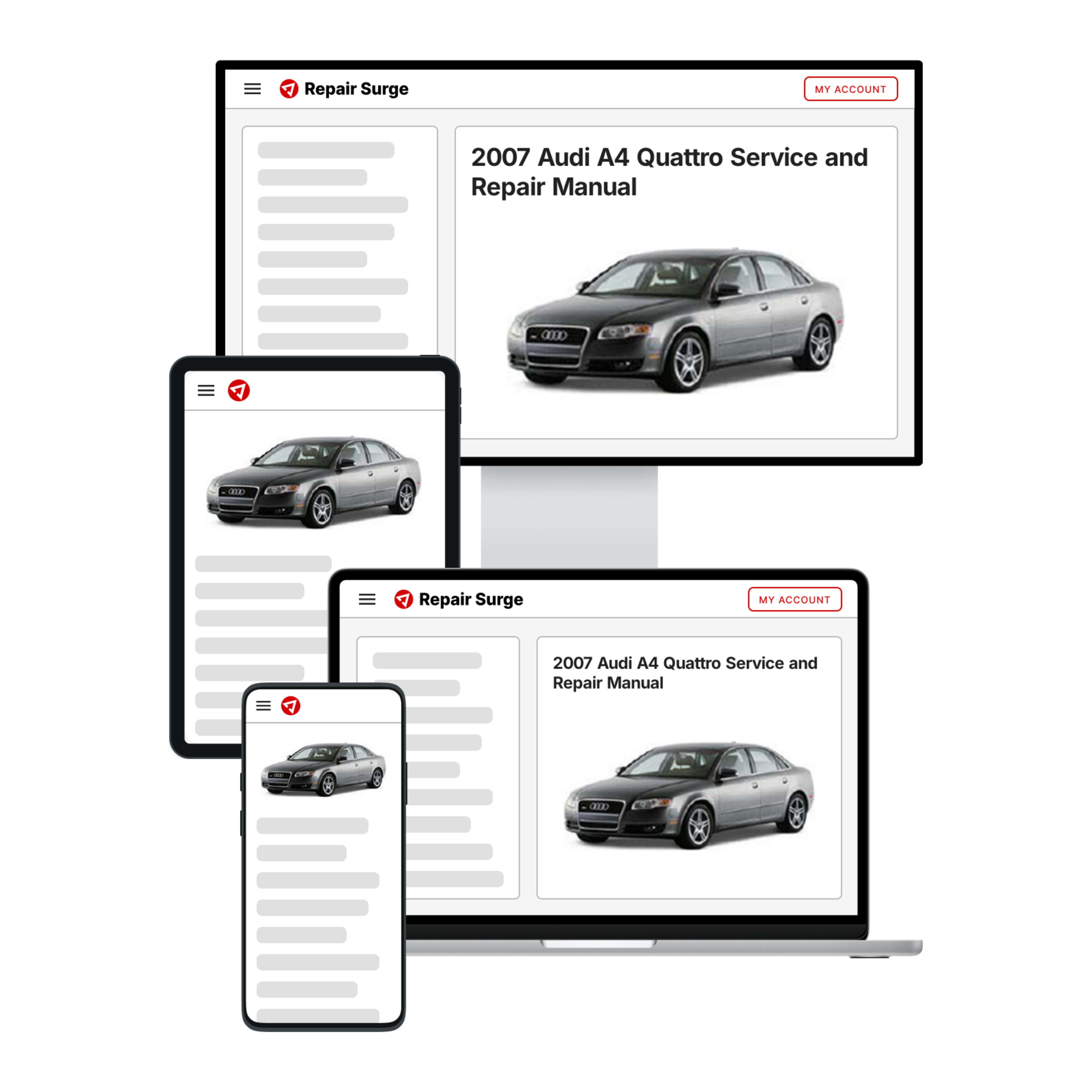 2007 Audi A4 Quattro service and repair manual hero image