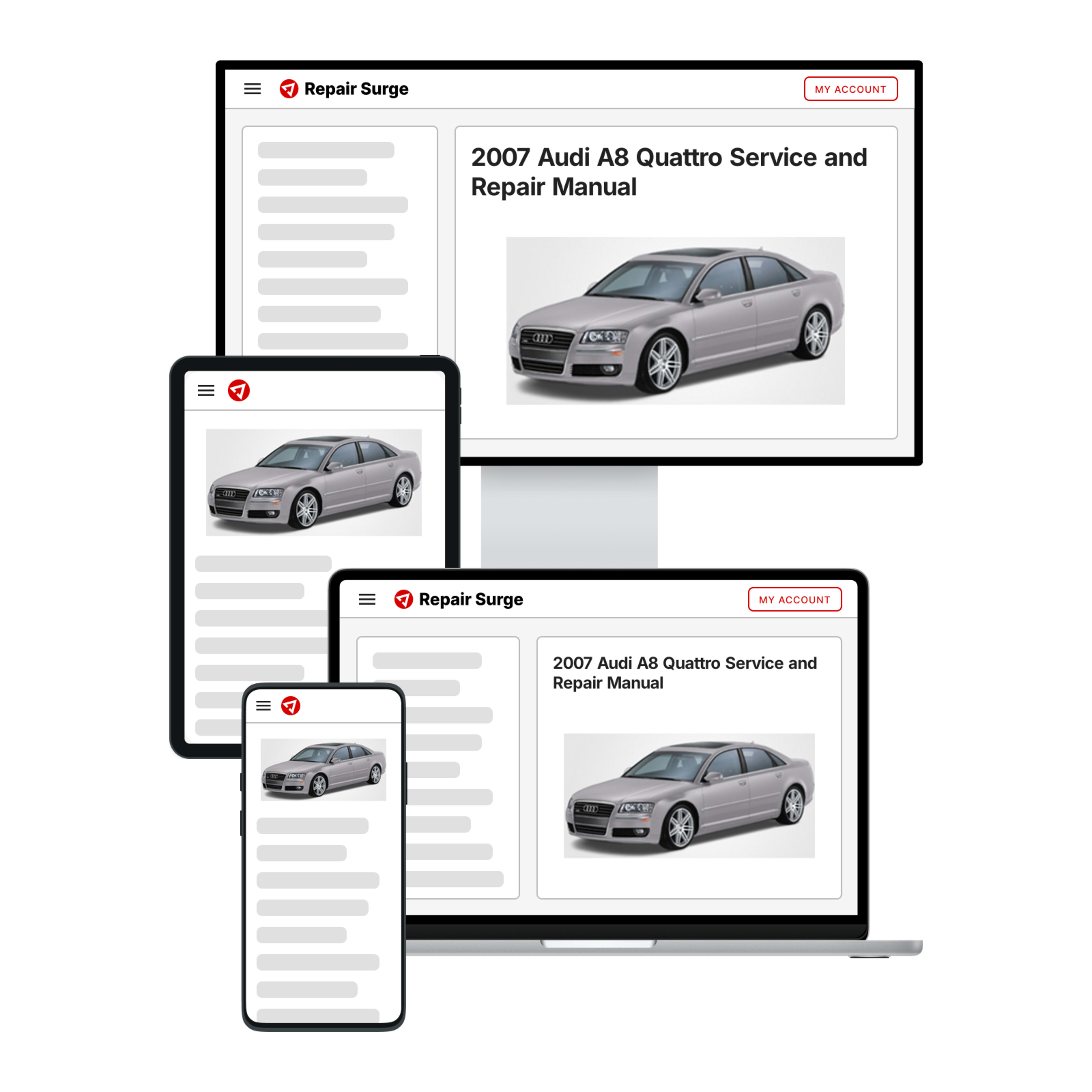 2007 Audi A8 Quattro service and repair manual hero image