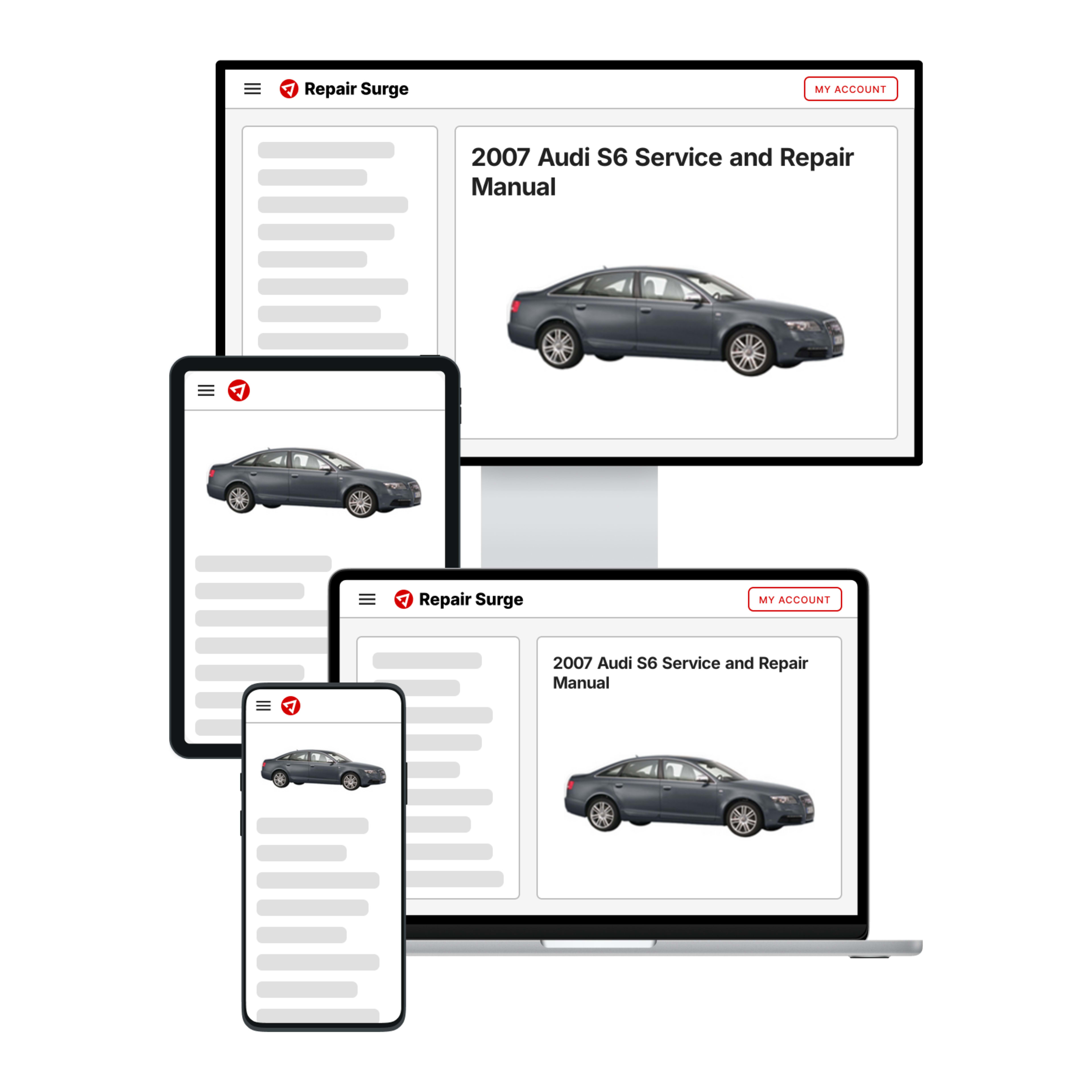 2007 Audi S6 service and repair manual hero image