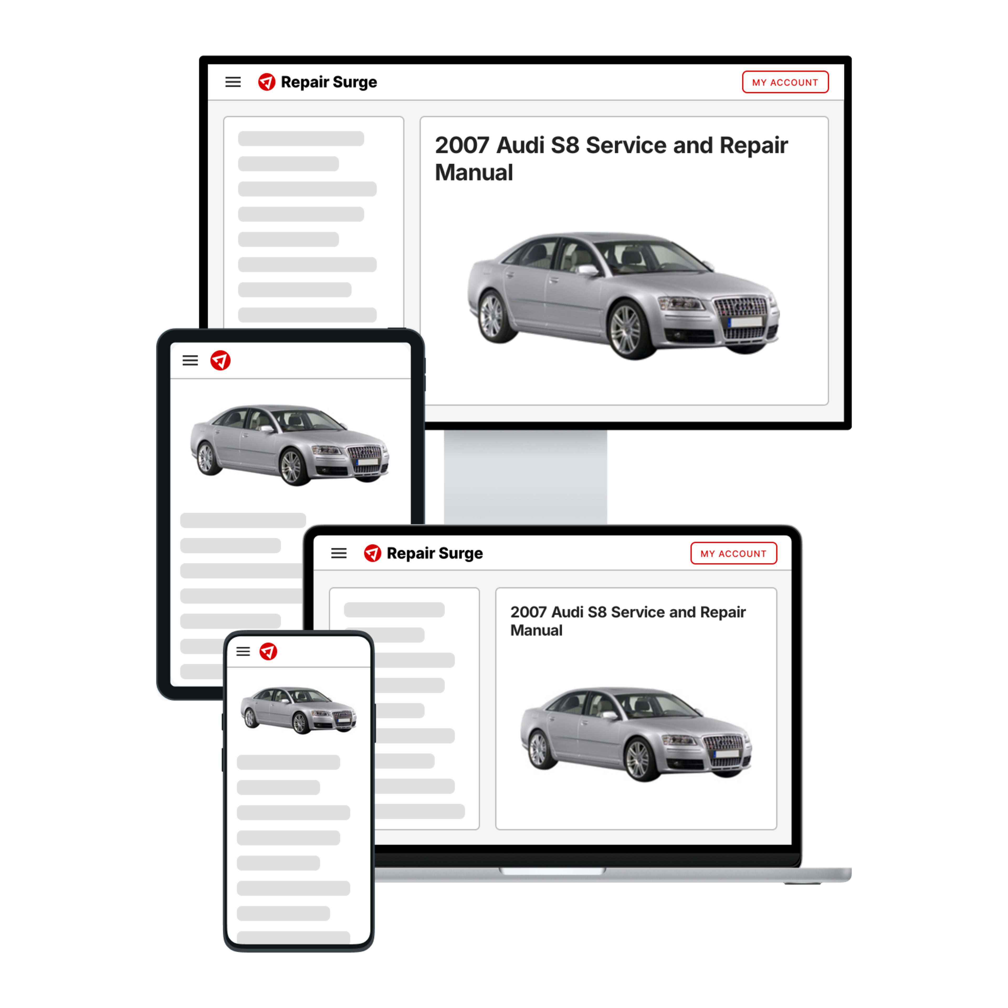 2007 Audi S8 service and repair manual hero image