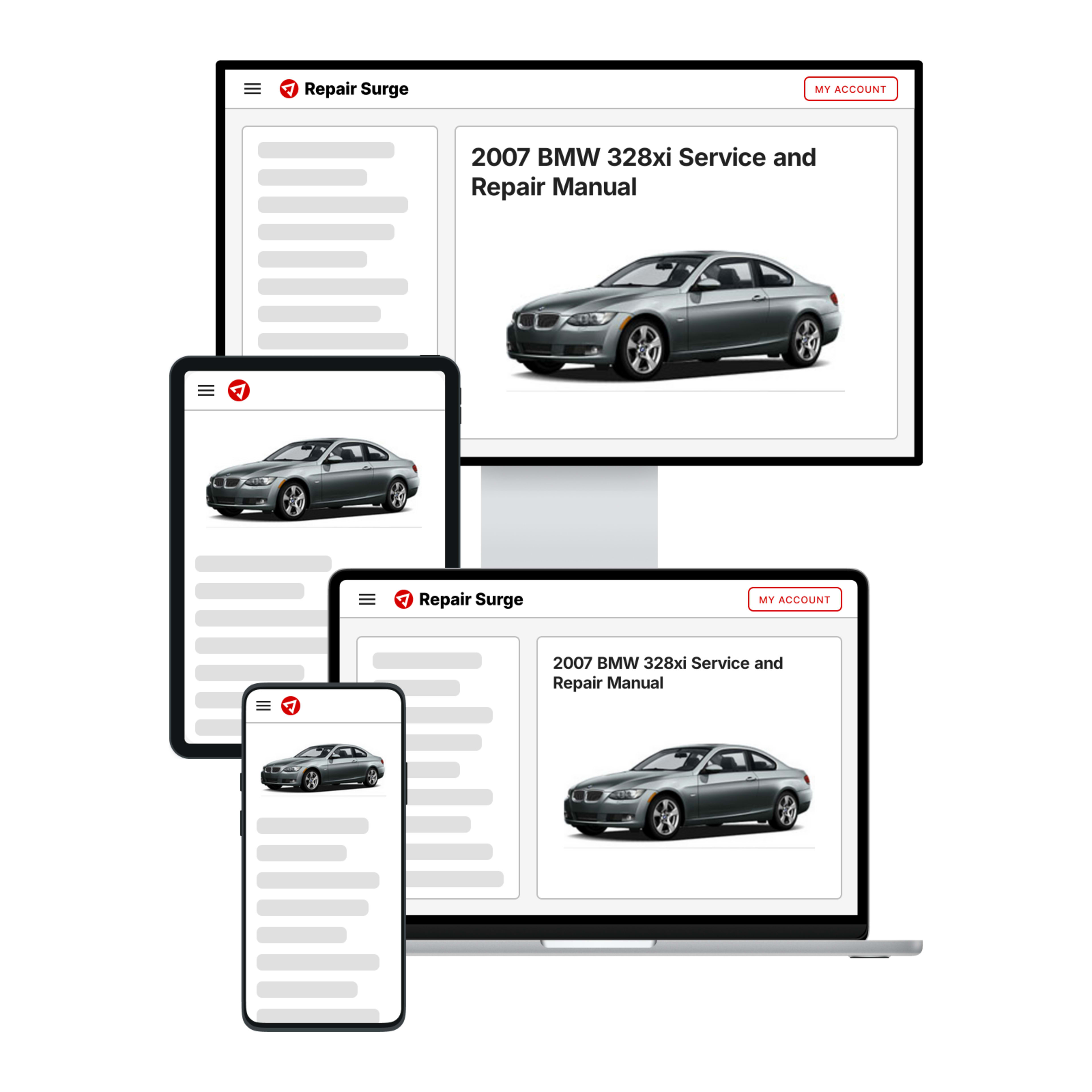 2007 BMW 328xi service and repair manual hero image
