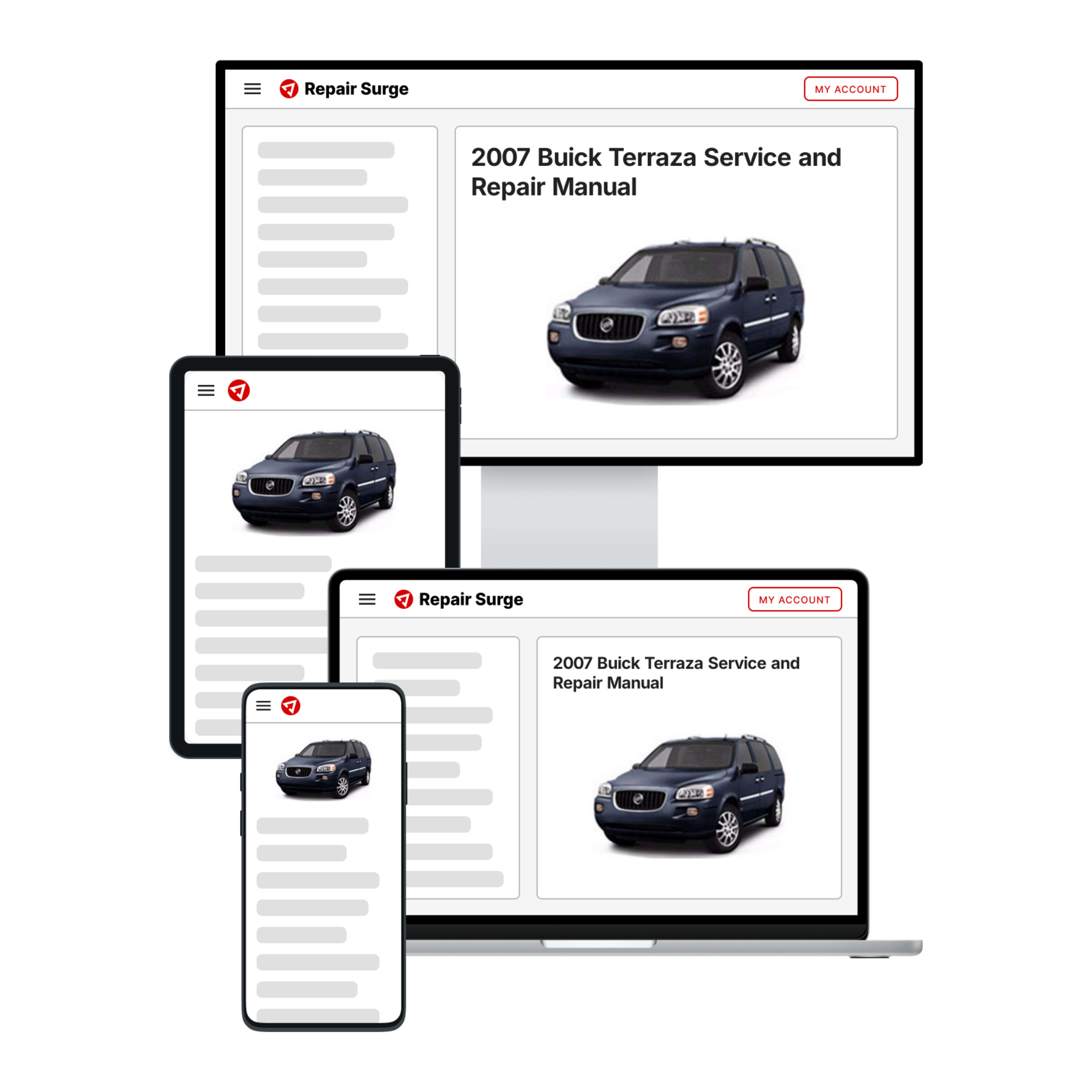 2007 Buick Terraza service and repair manual hero image