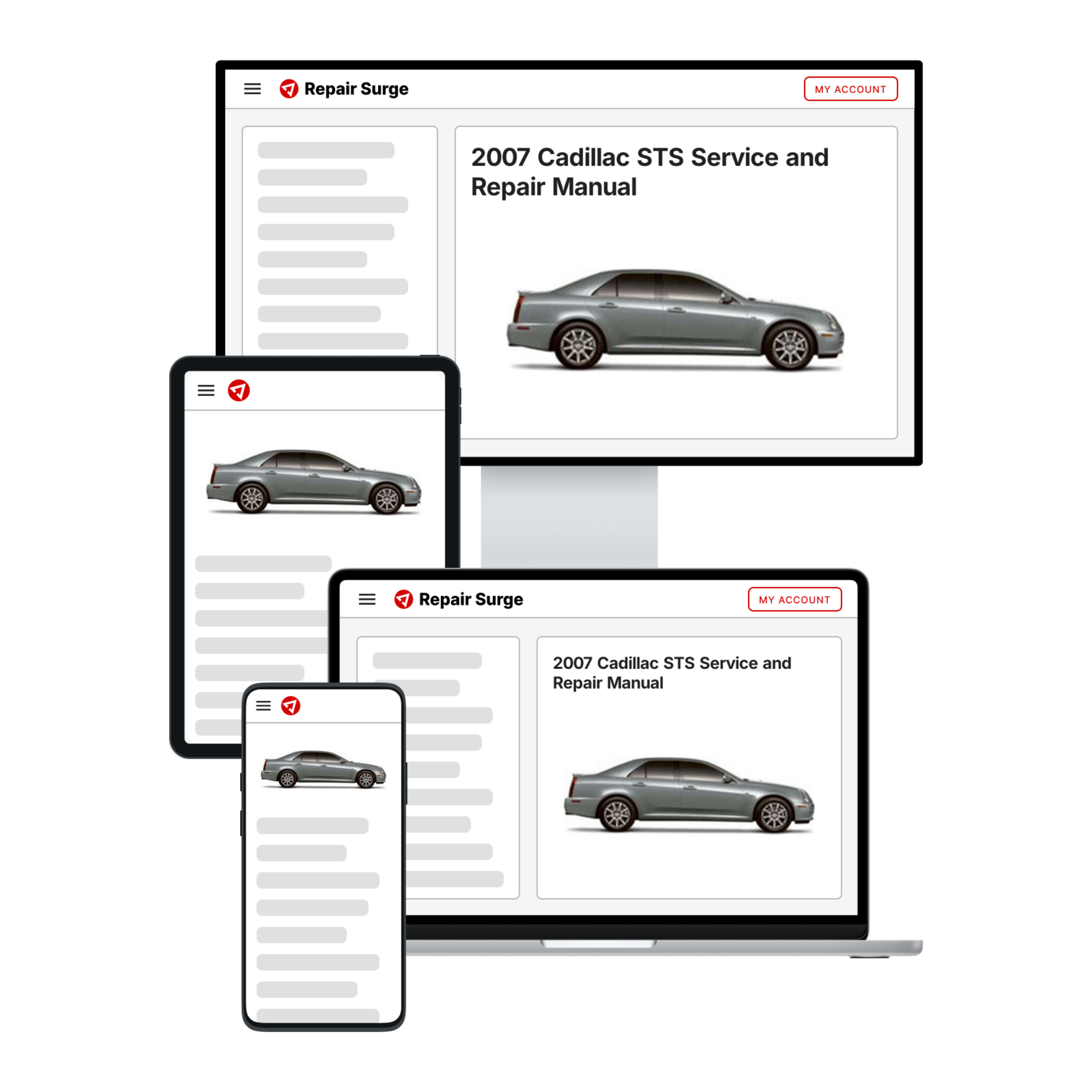 2007 Cadillac STS service and repair manual hero image