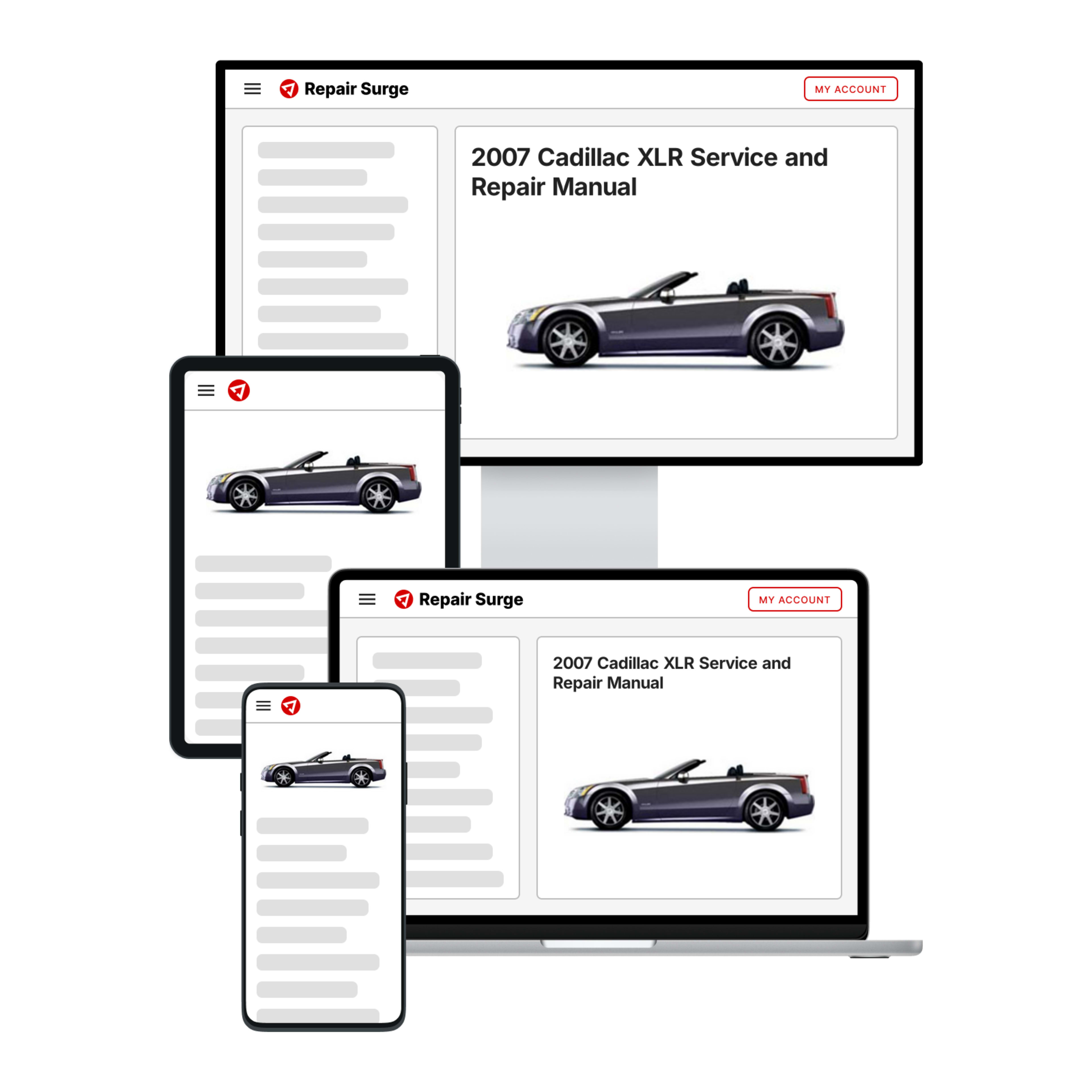 2007 Cadillac XLR service and repair manual hero image
