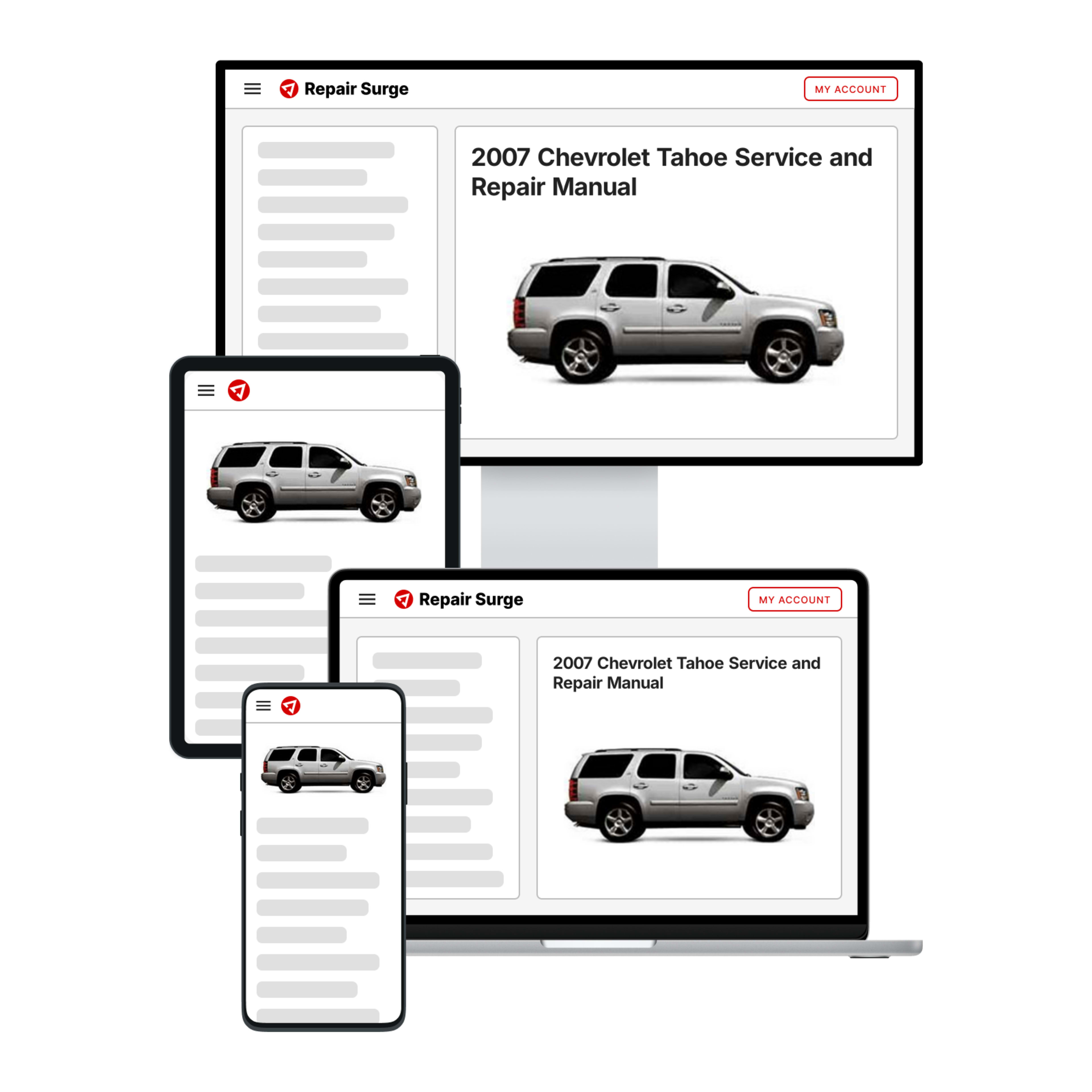 2007 Chevrolet Tahoe service and repair manual hero image