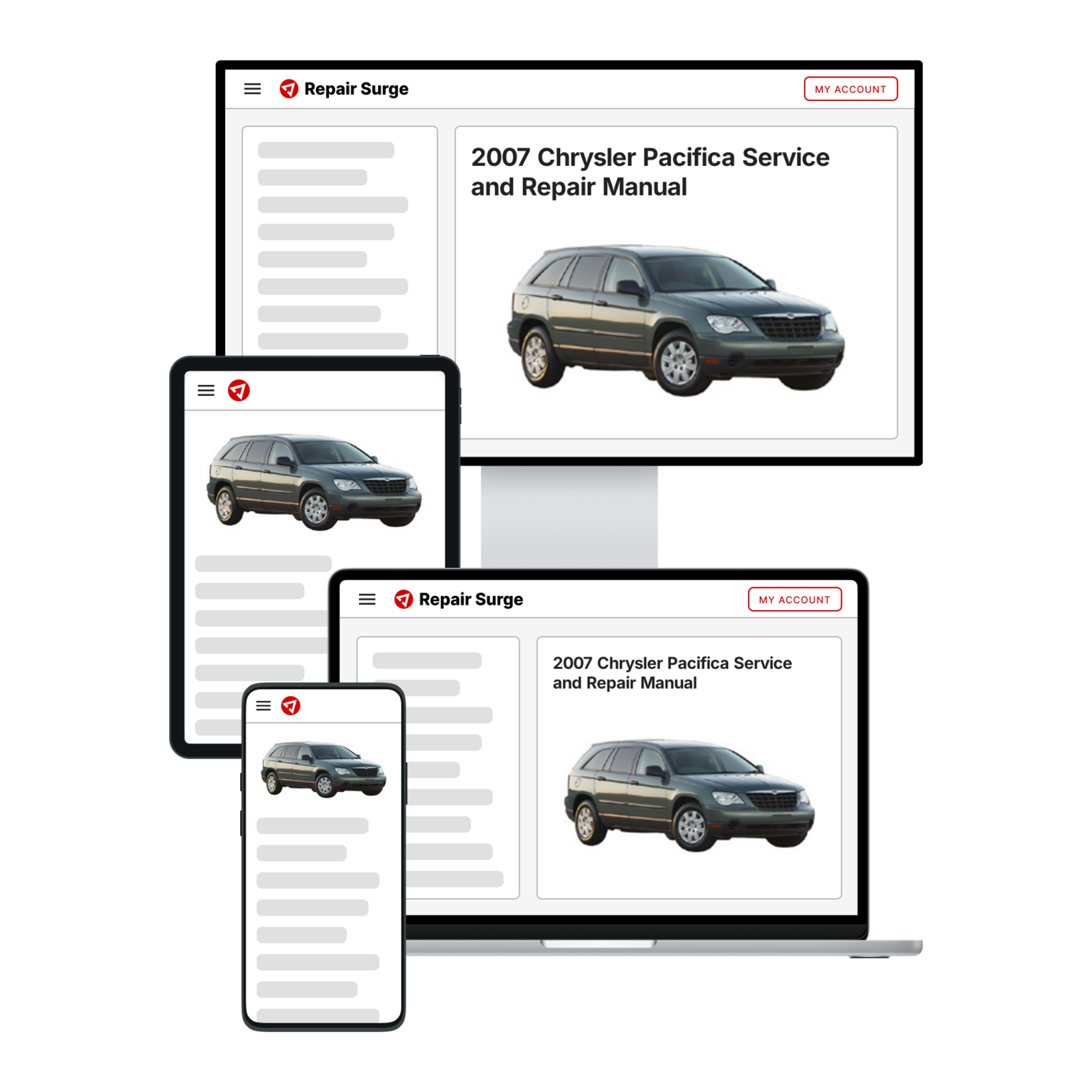 2007 Chrysler Pacifica service and repair manual hero image