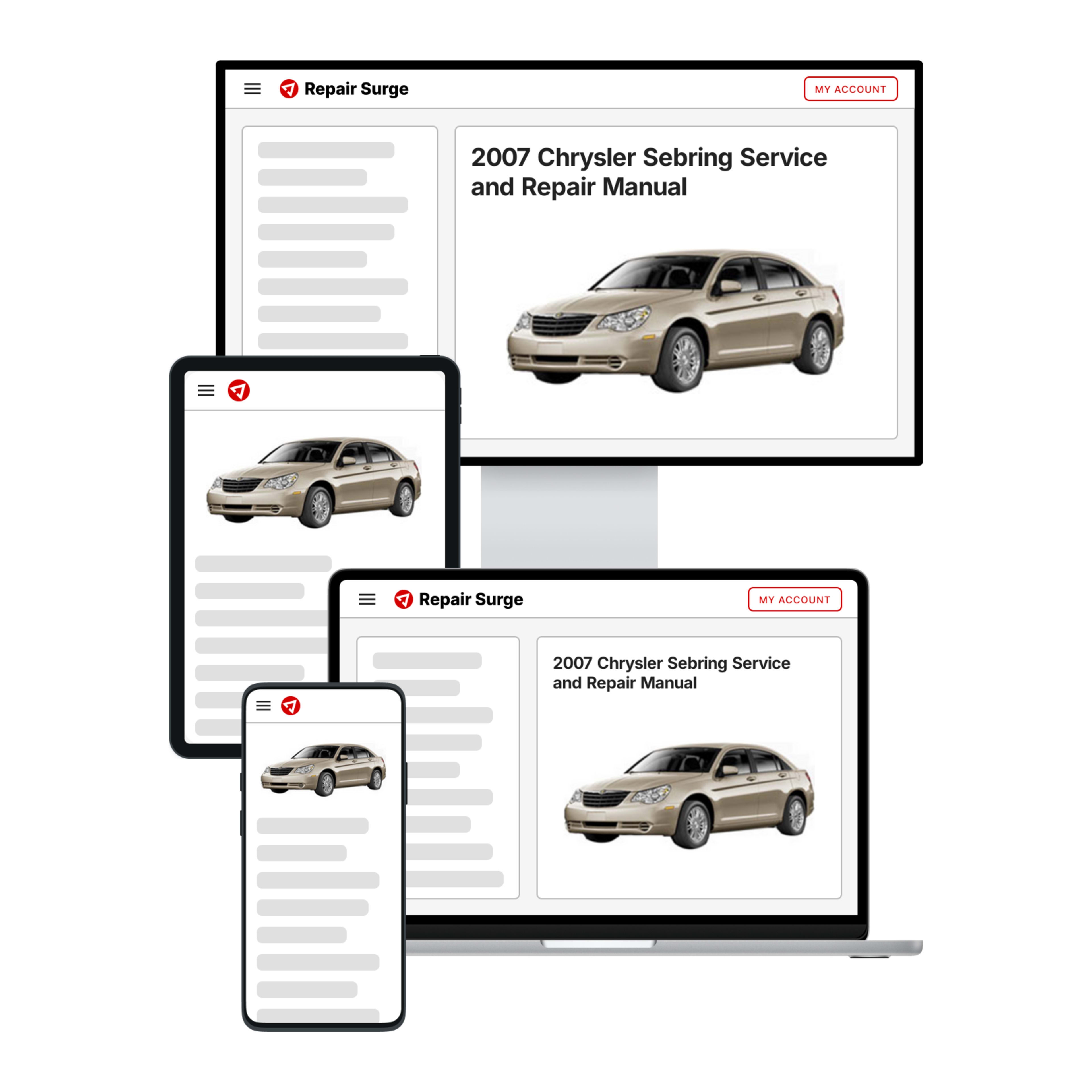 2007 Chrysler Sebring service and repair manual hero image