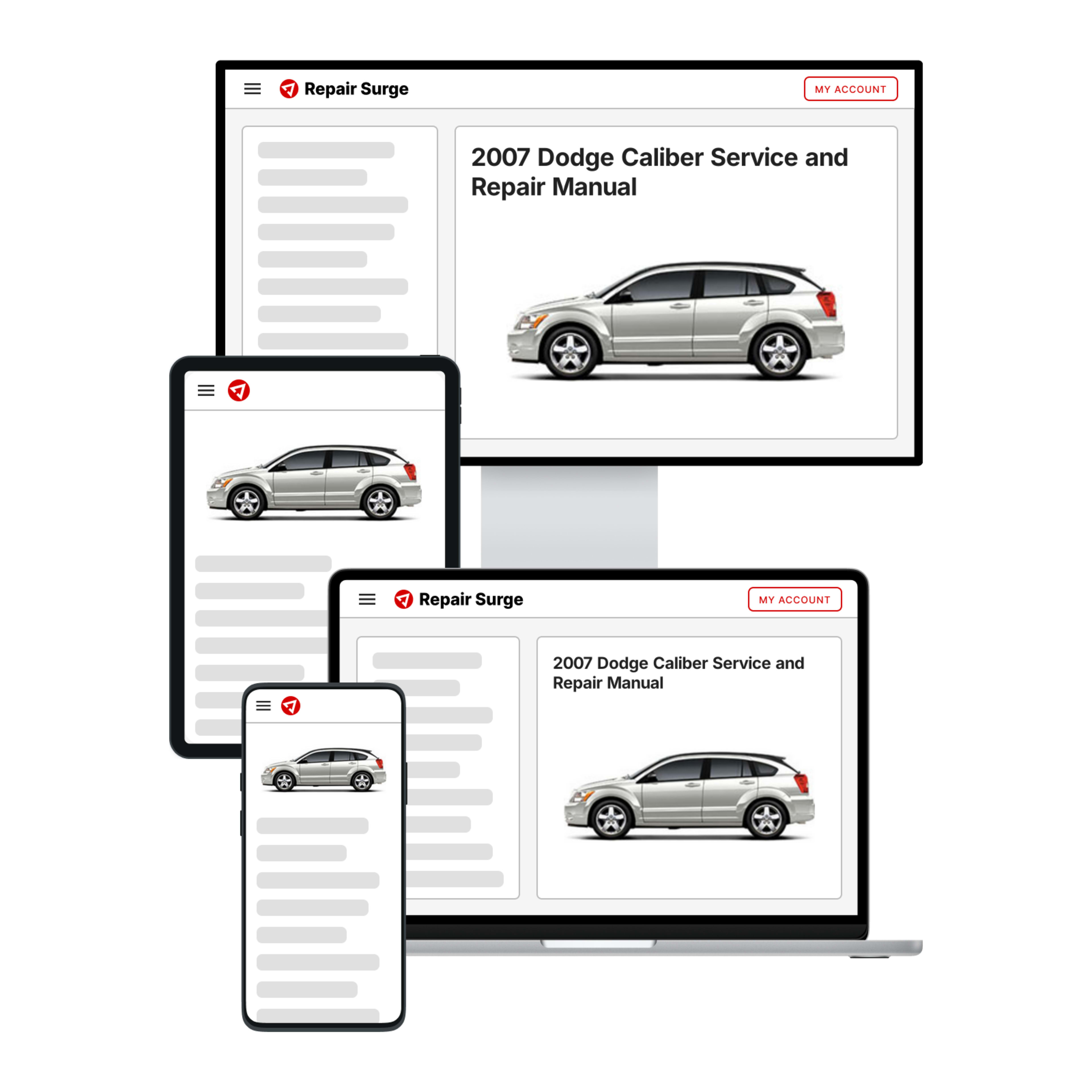 2007 Dodge Caliber service and repair manual hero image