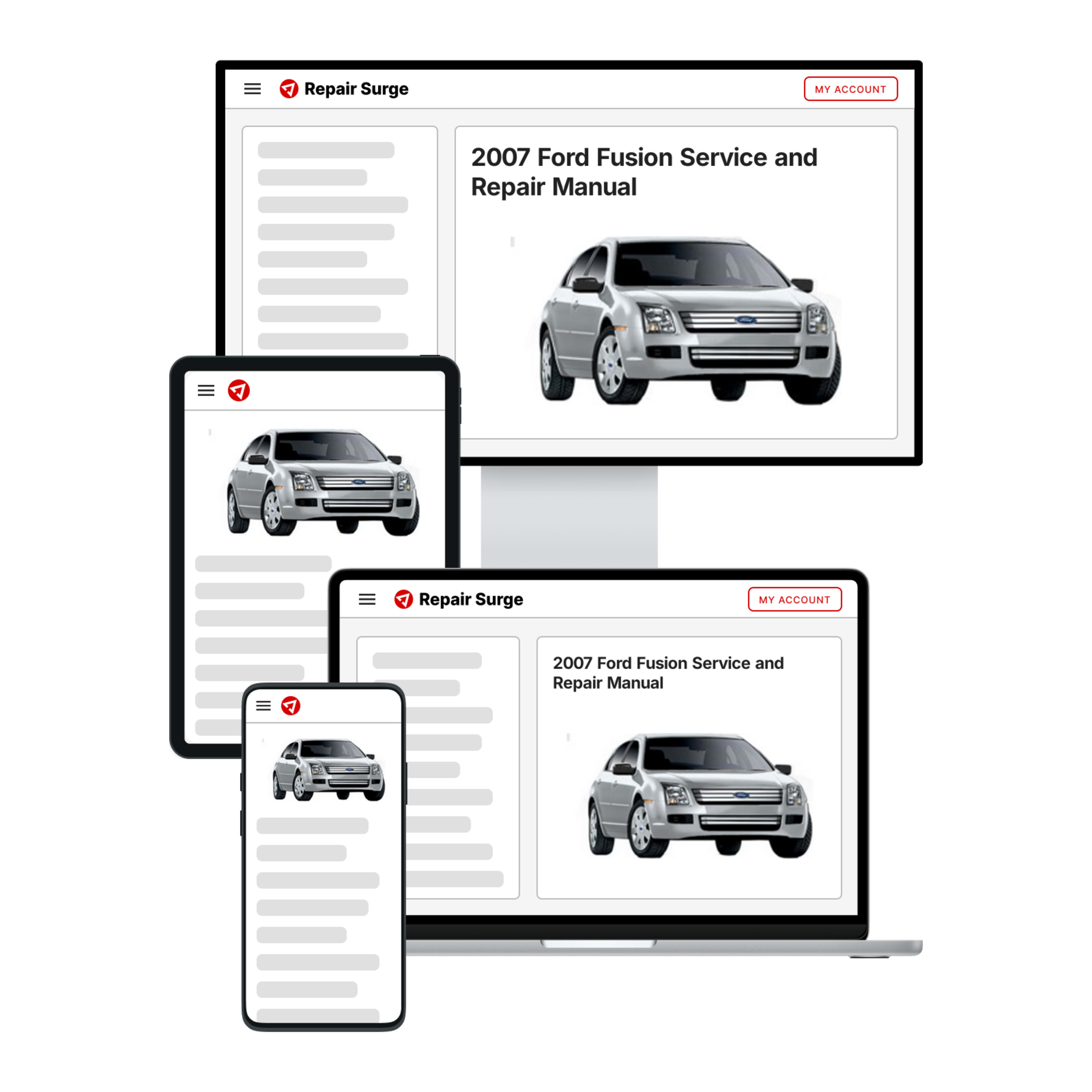 2007 Ford Fusion service and repair manual hero image