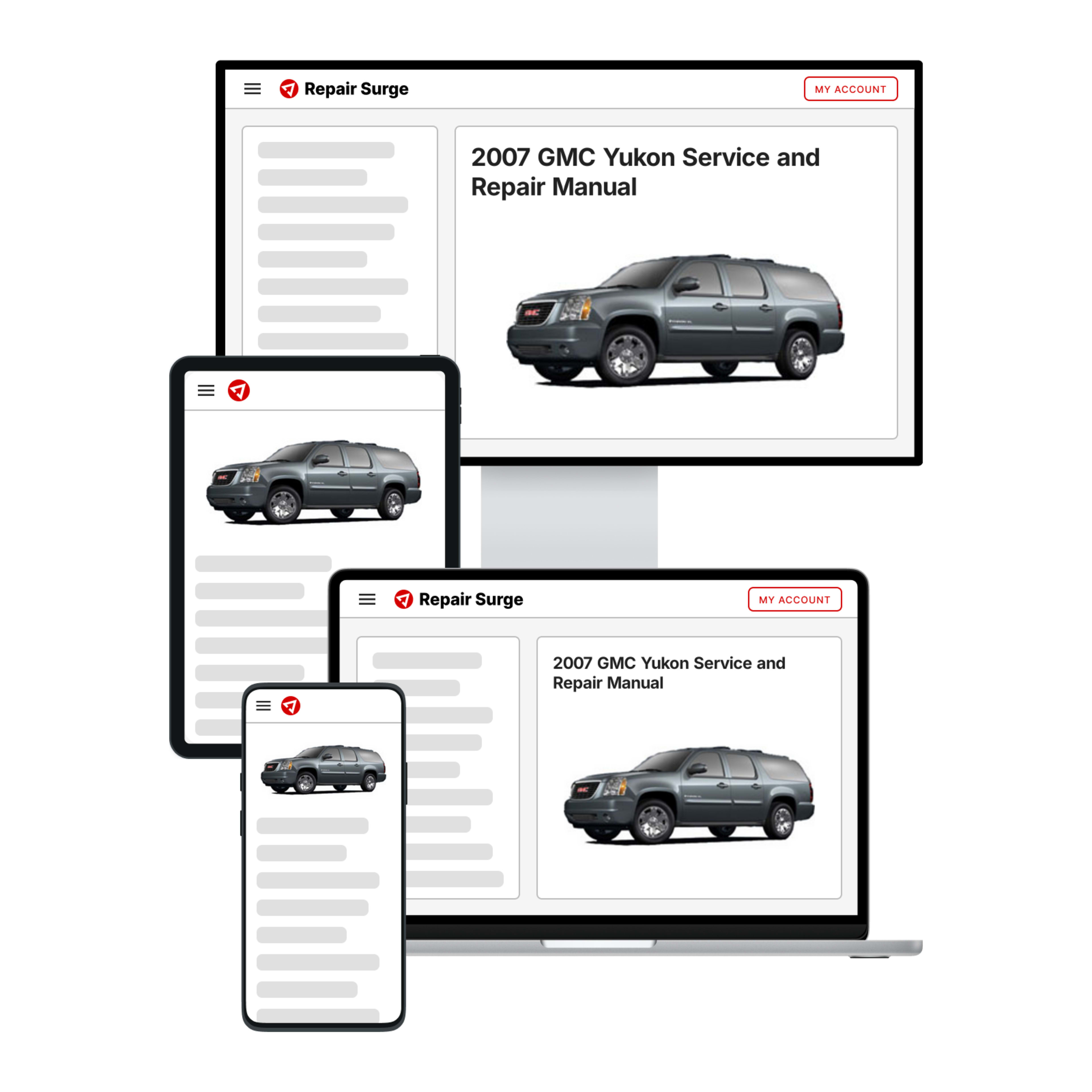 2007 GMC Yukon service and repair manual hero image