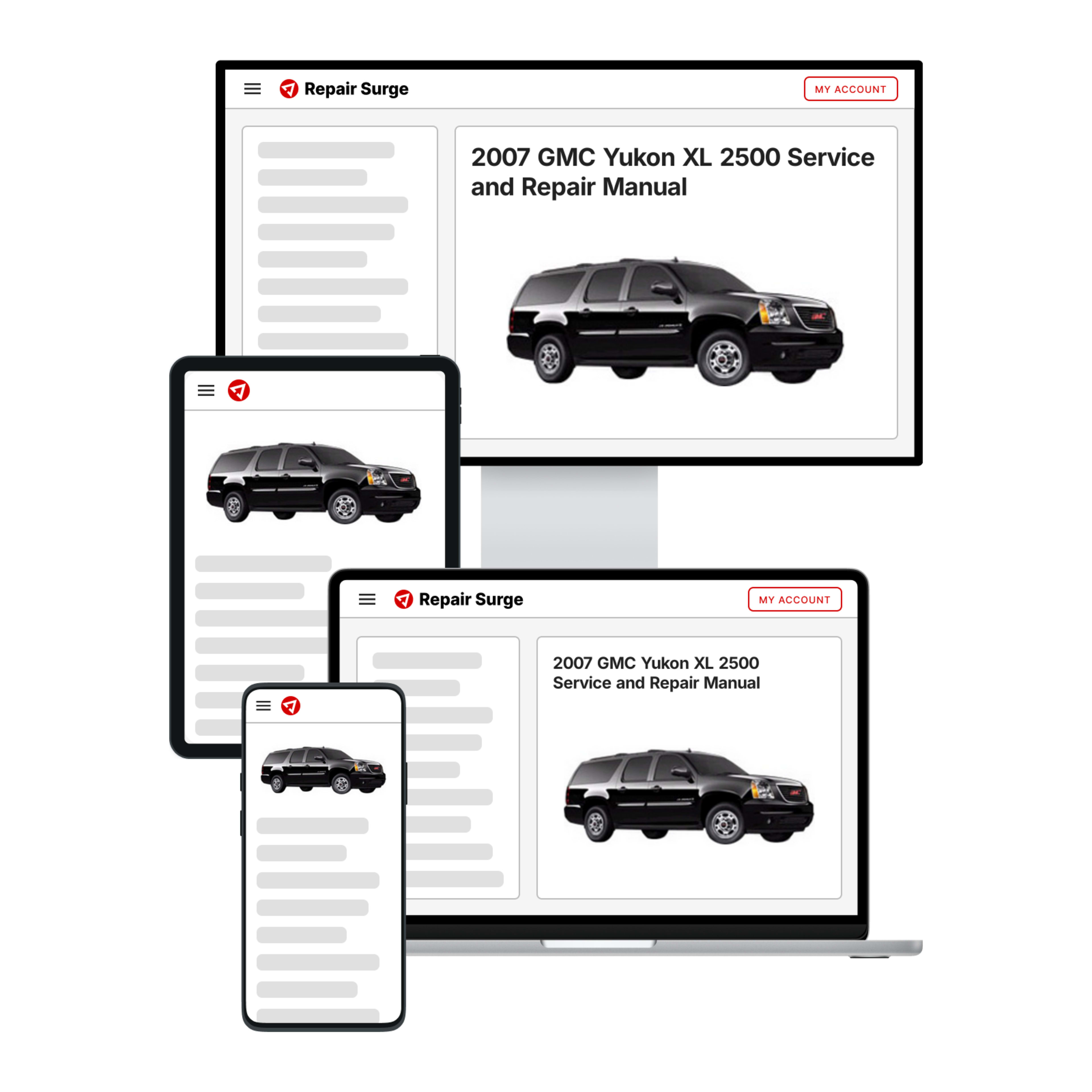 2007 GMC Yukon XL 2500 service and repair manual hero image