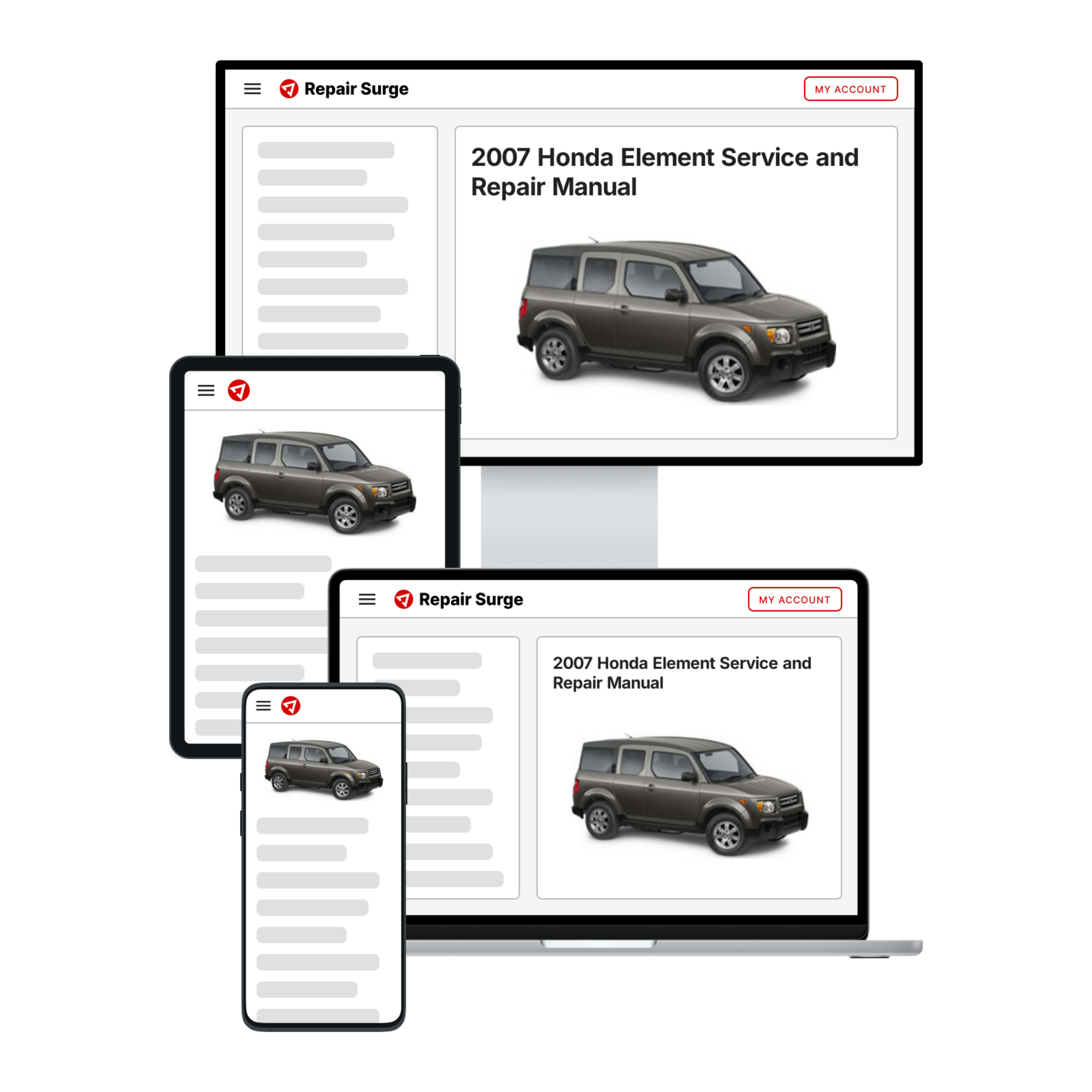 2007 Honda Element service and repair manual hero image