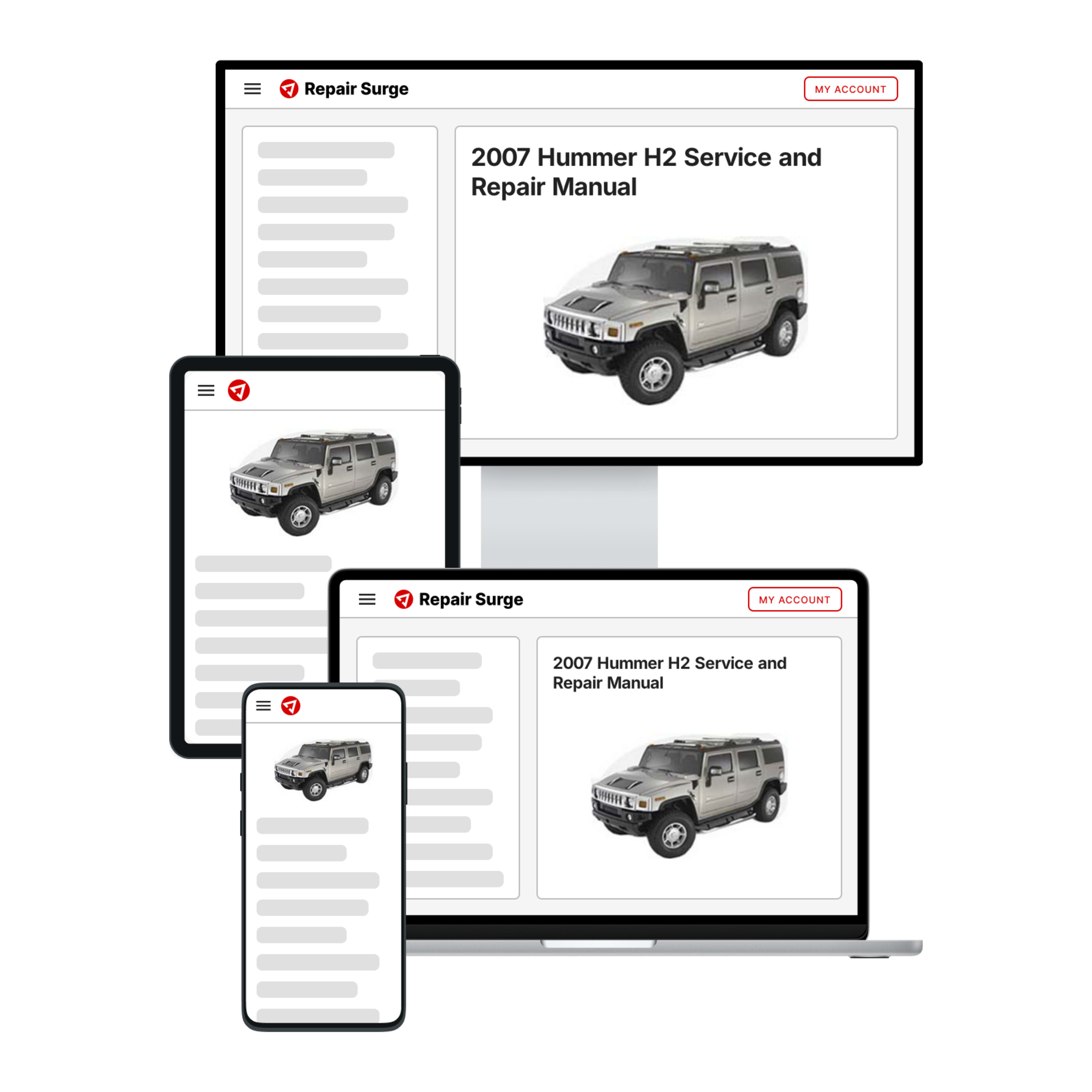 2007 Hummer H2 service and repair manual hero image