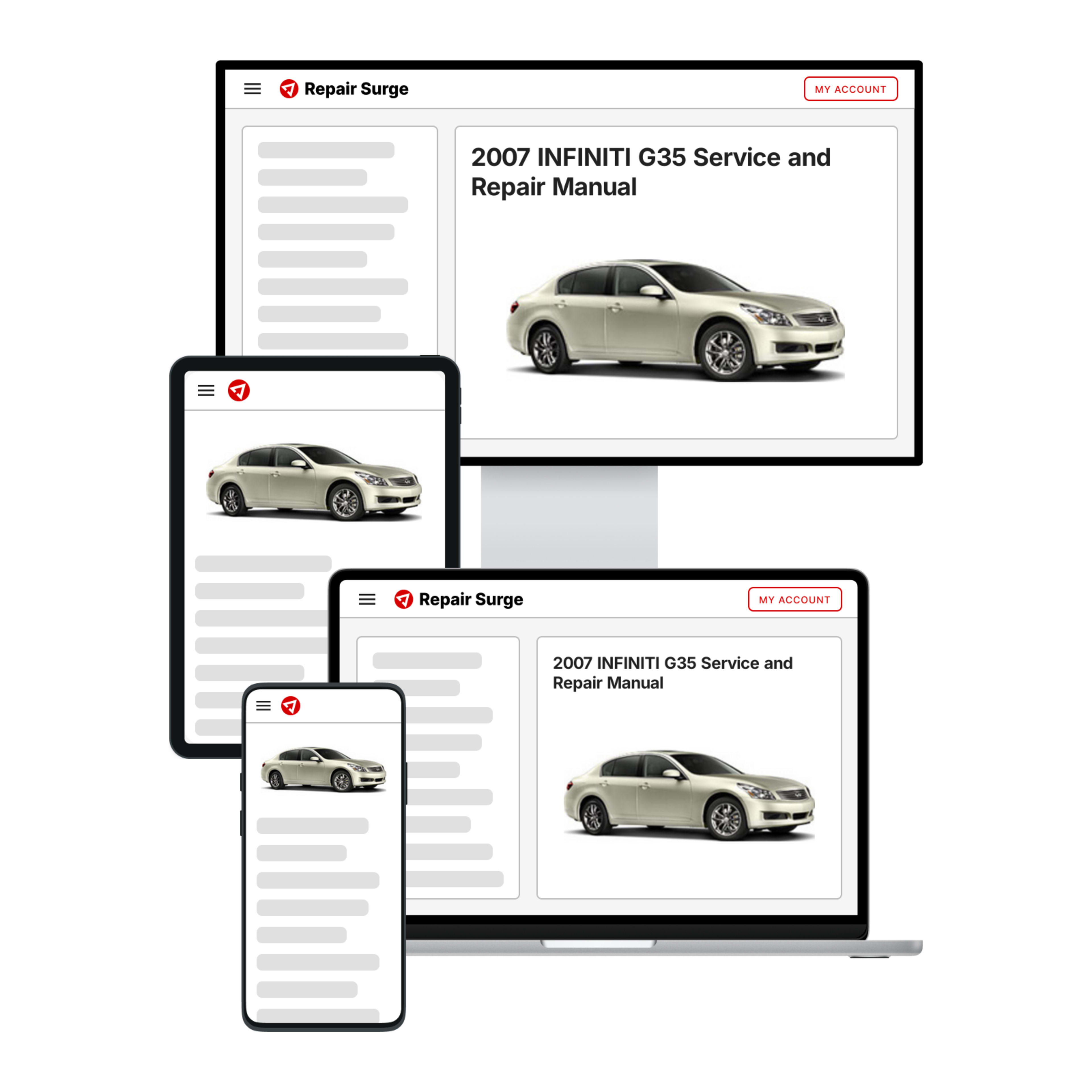 2007 INFINITI G35 service and repair manual hero image
