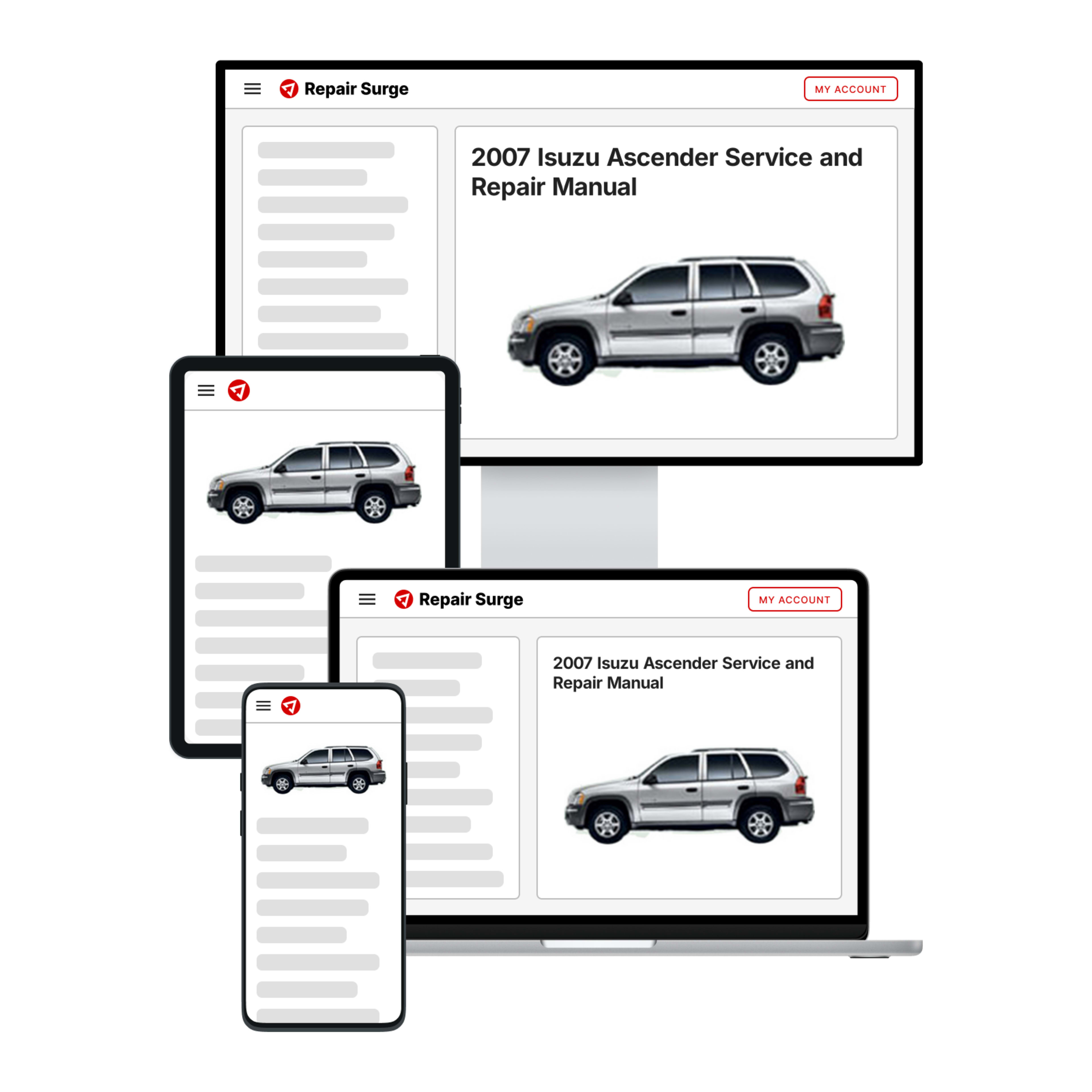 2007 Isuzu Ascender service and repair manual hero image