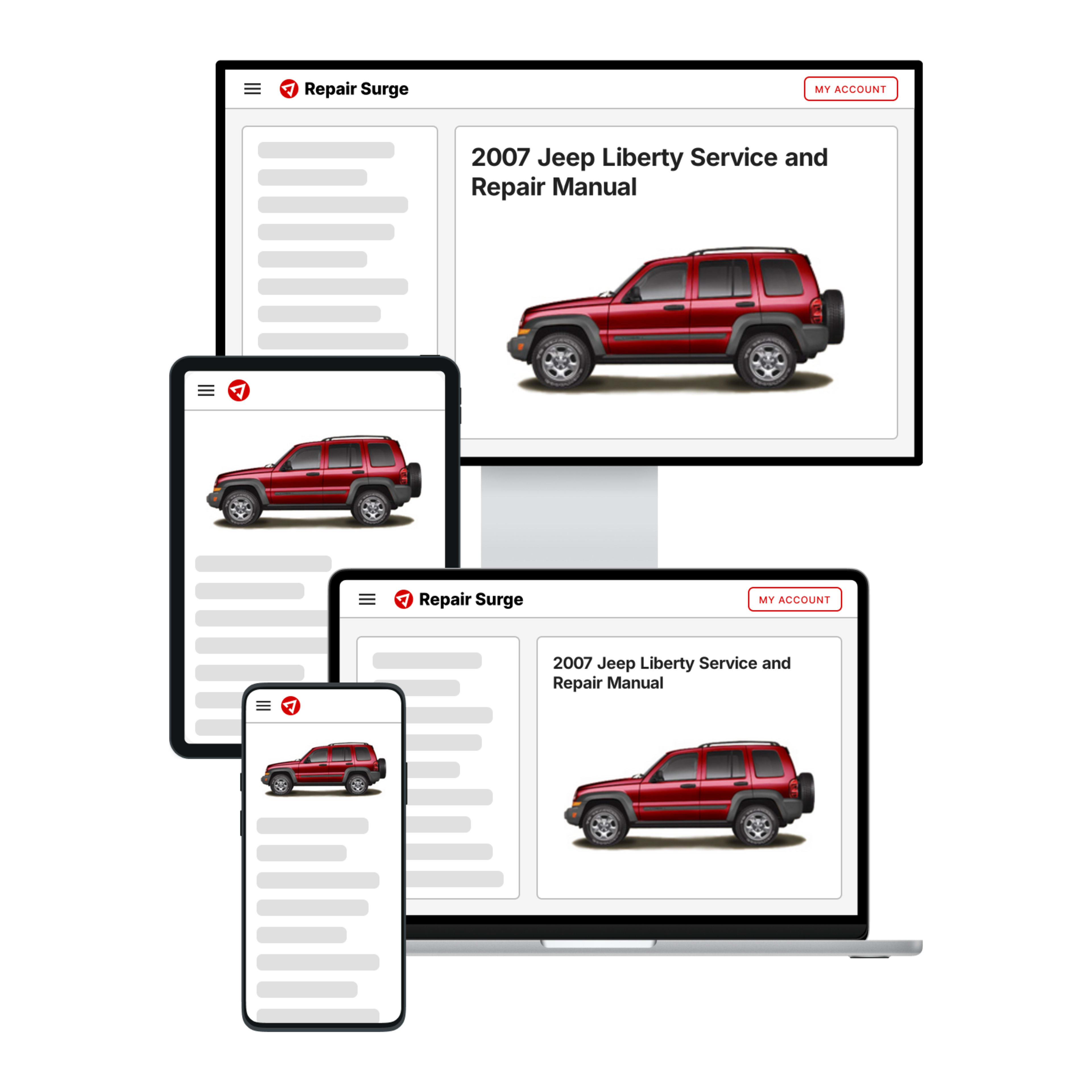 2007 Jeep Liberty service and repair manual hero image