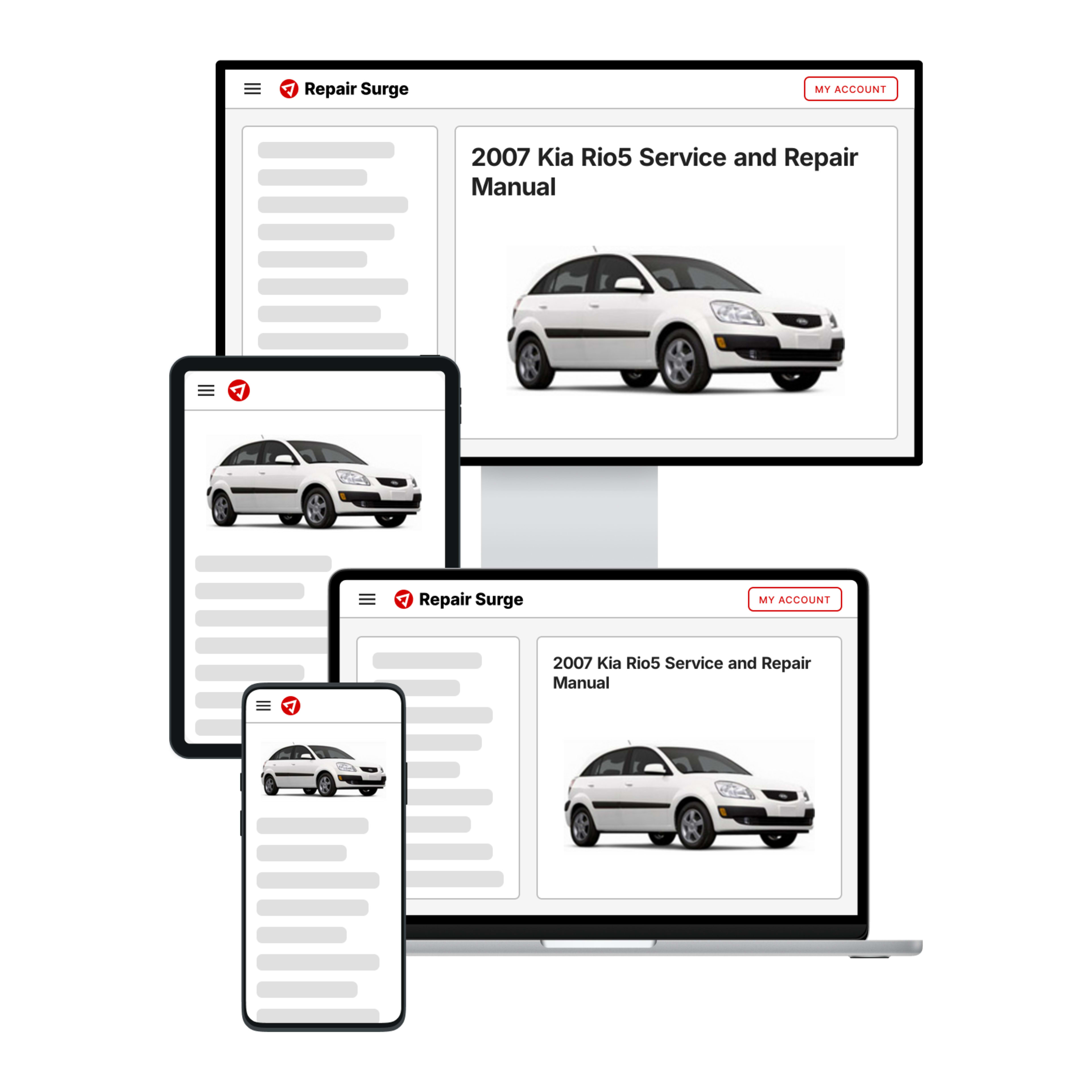 2007 Kia Rio5 service and repair manual hero image