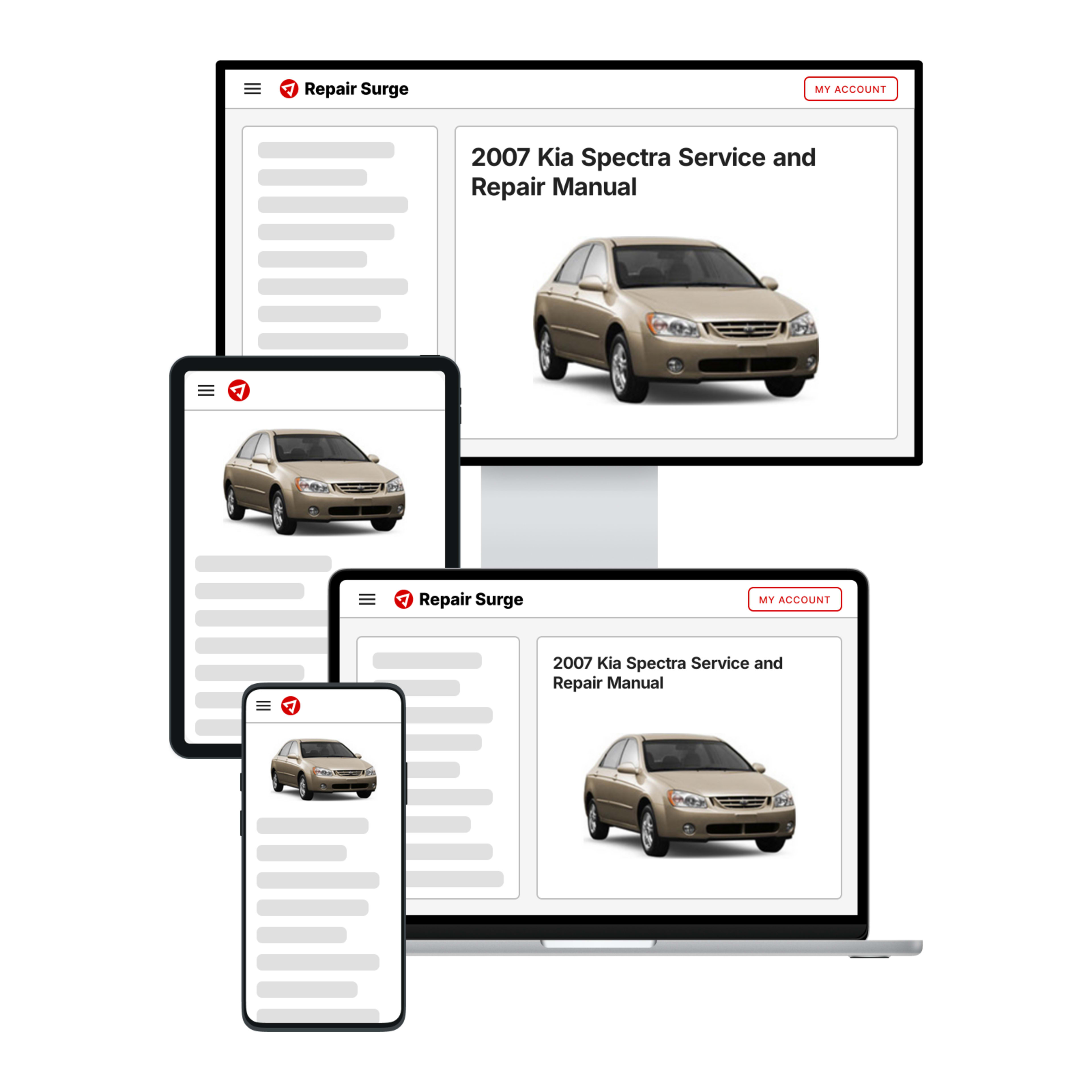 2007 Kia Spectra service and repair manual hero image