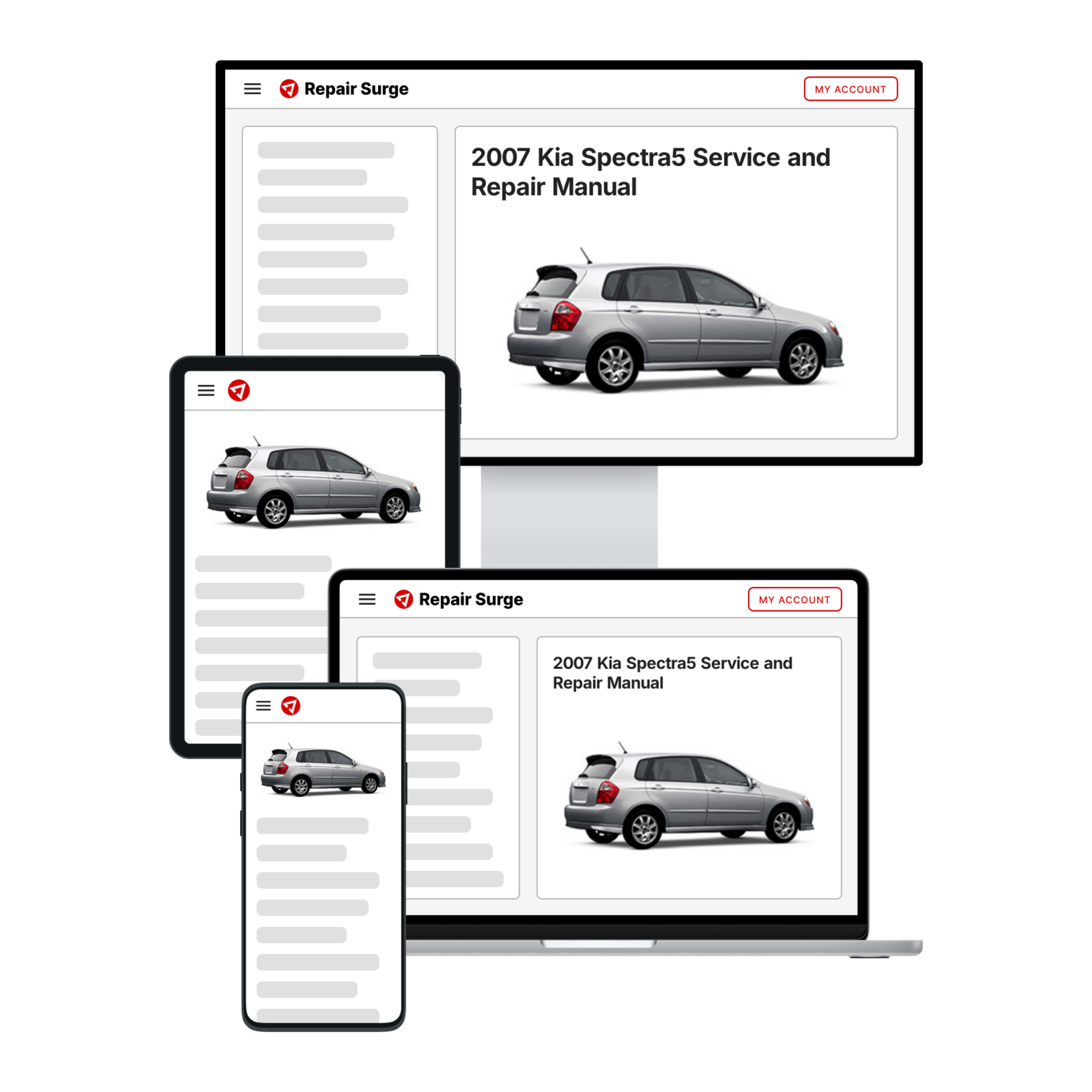 2007 Kia Spectra5 service and repair manual hero image