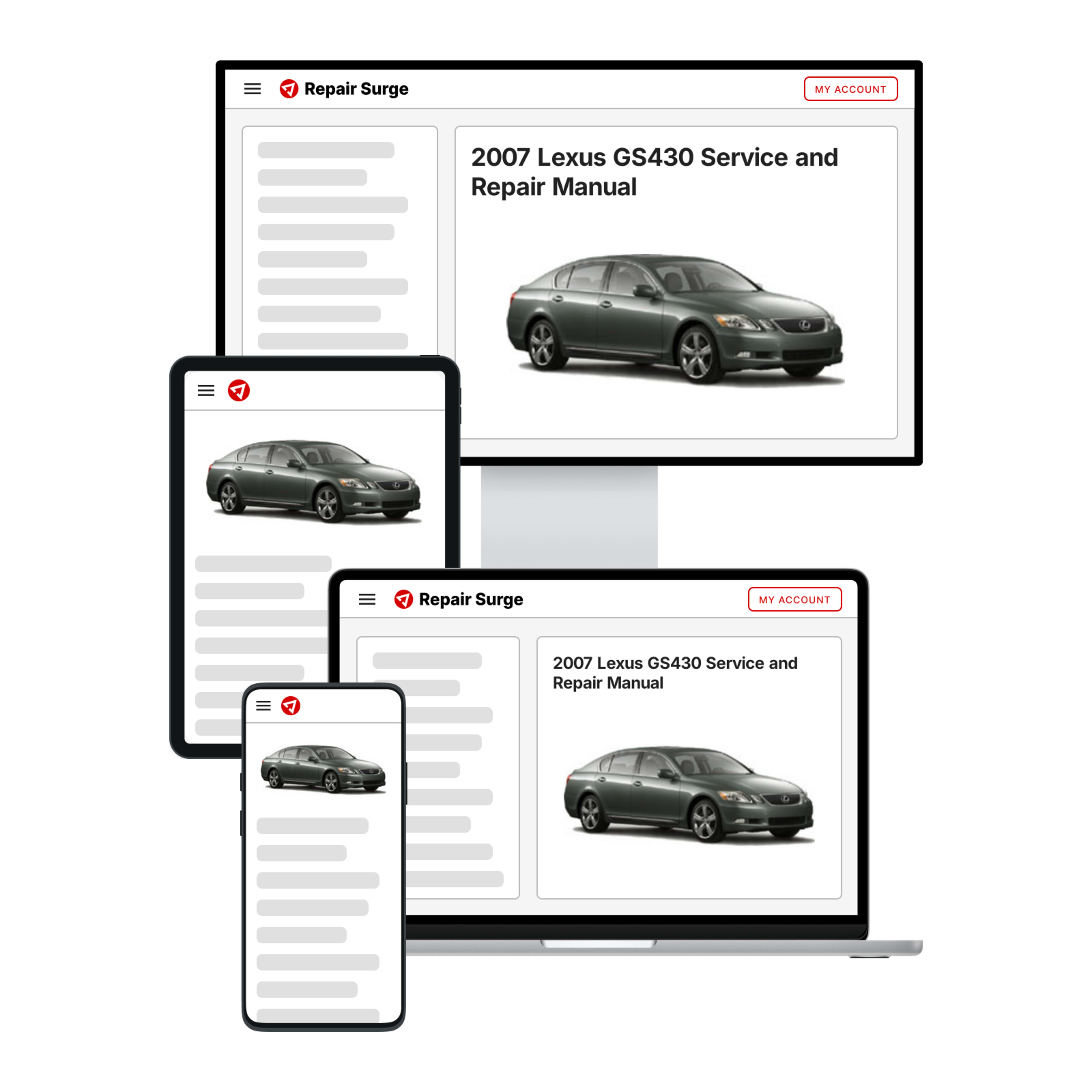 2007 Lexus GS430 service and repair manual hero image