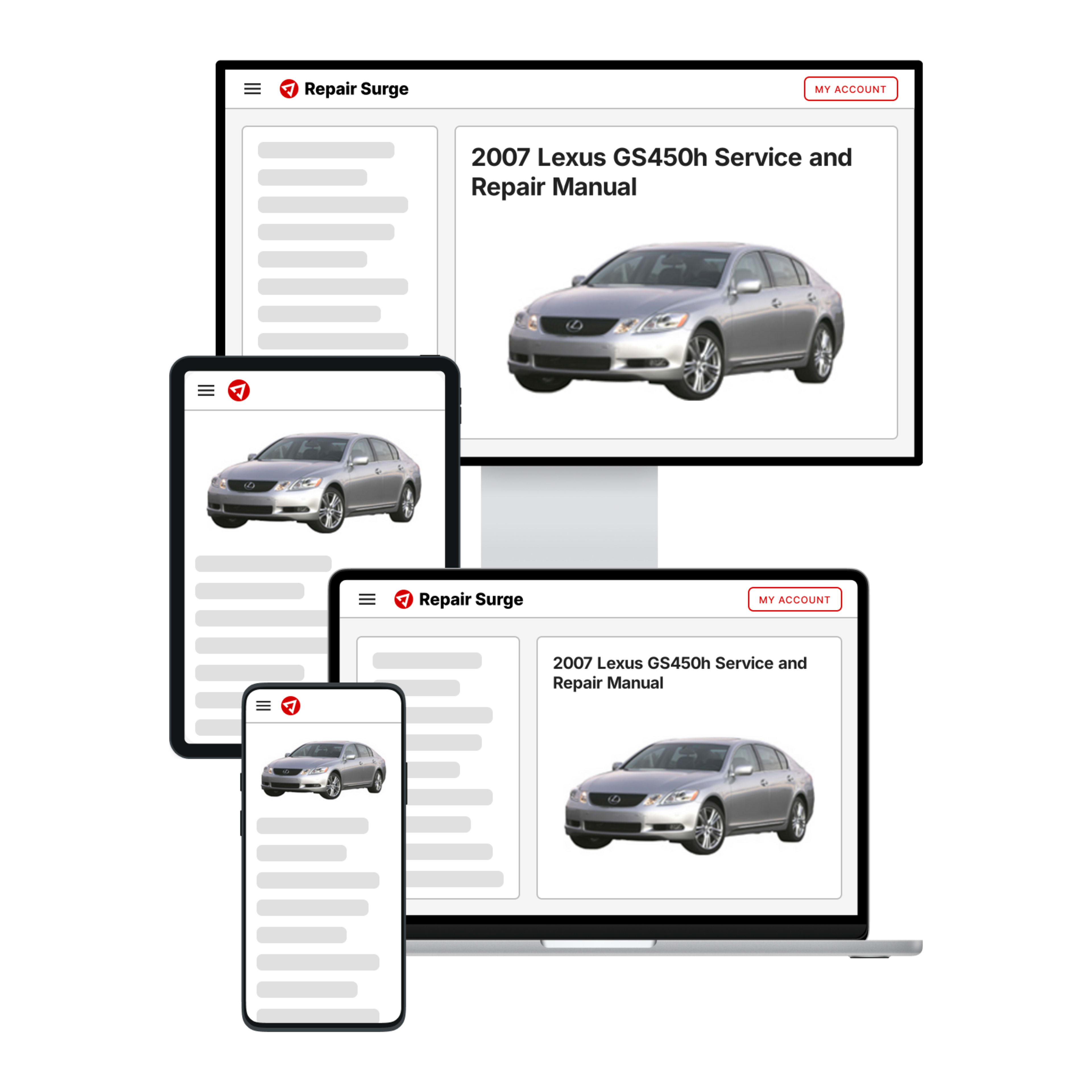 2007 Lexus GS450h service and repair manual hero image