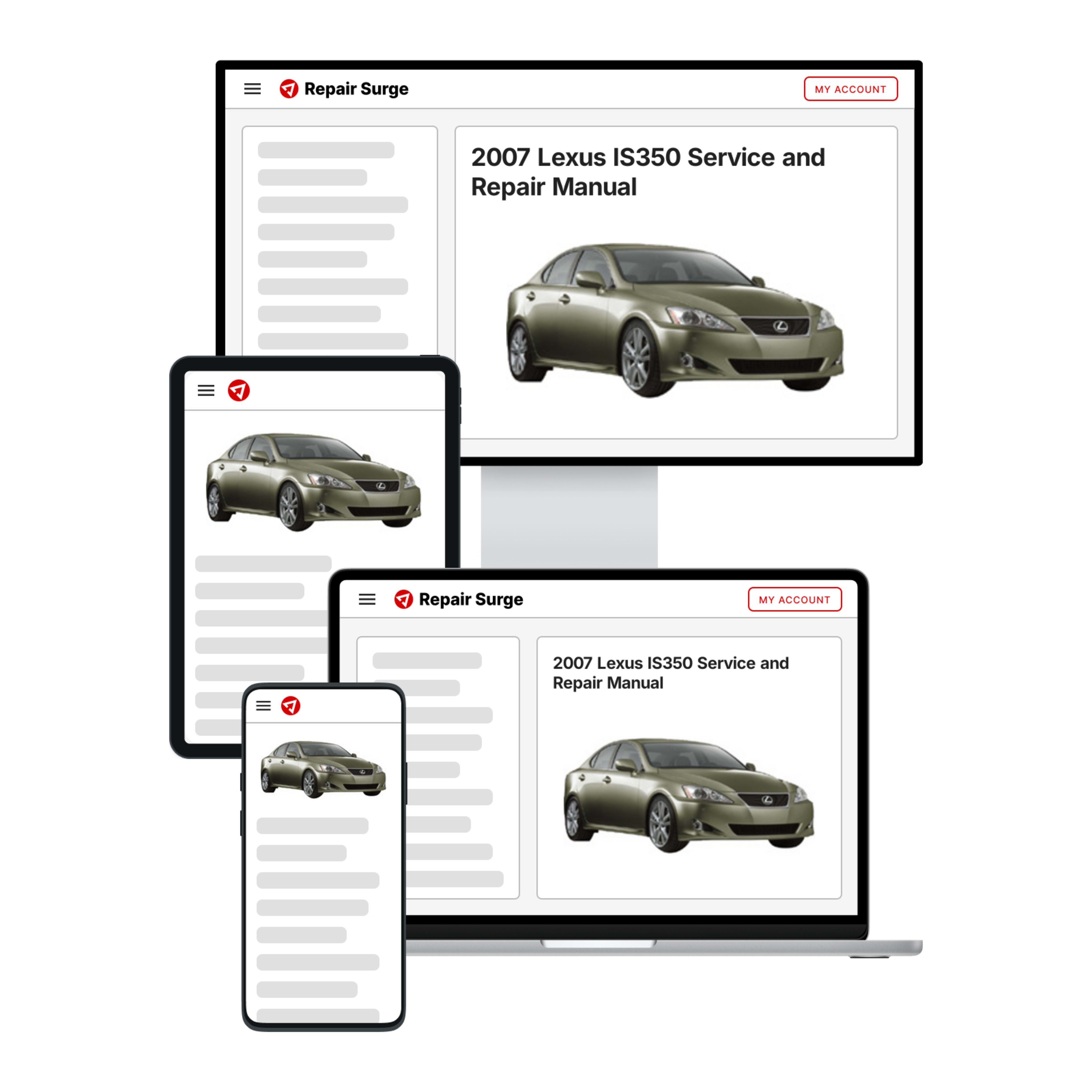 2007 Lexus IS350 service and repair manual hero image