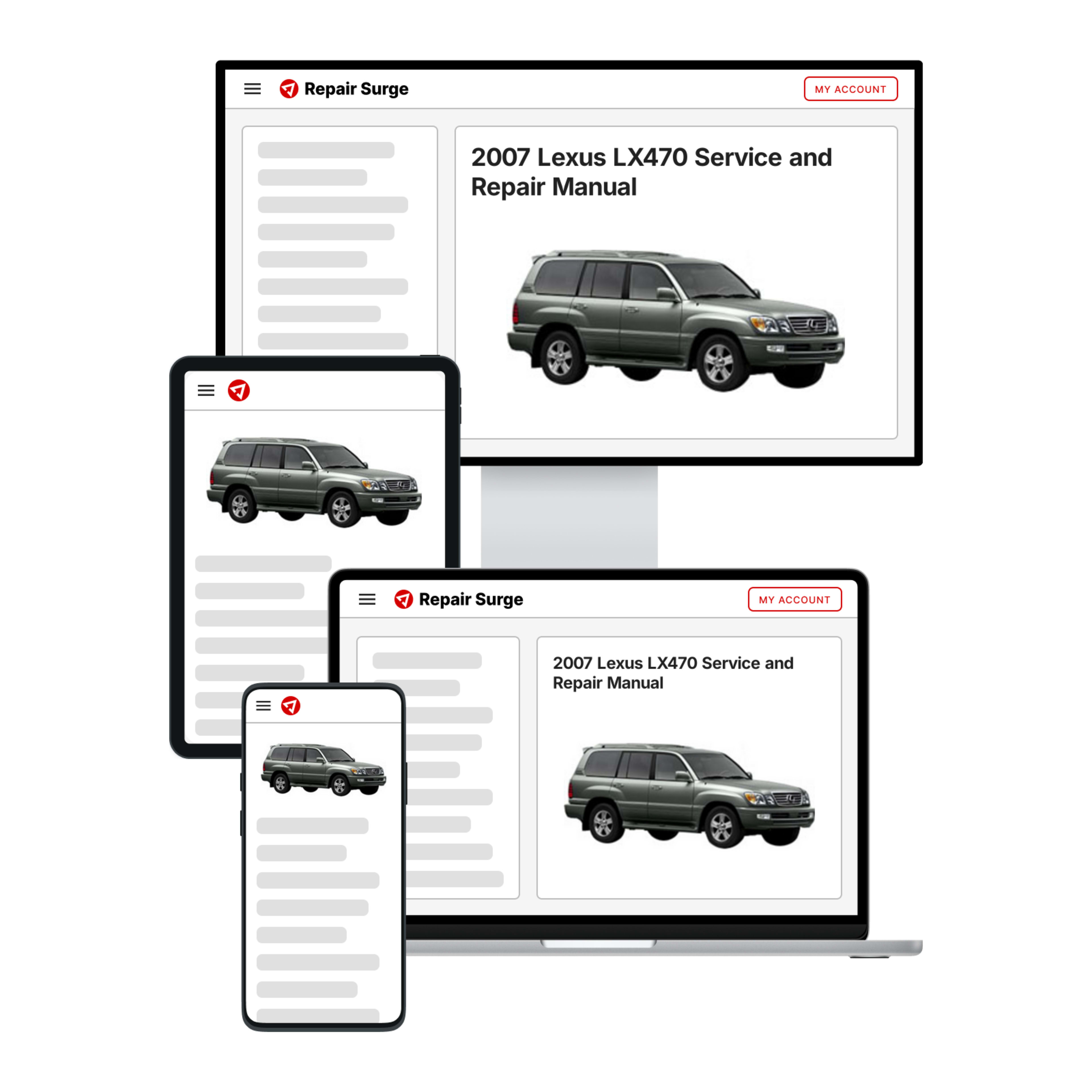 2007 Lexus LX470 service and repair manual hero image
