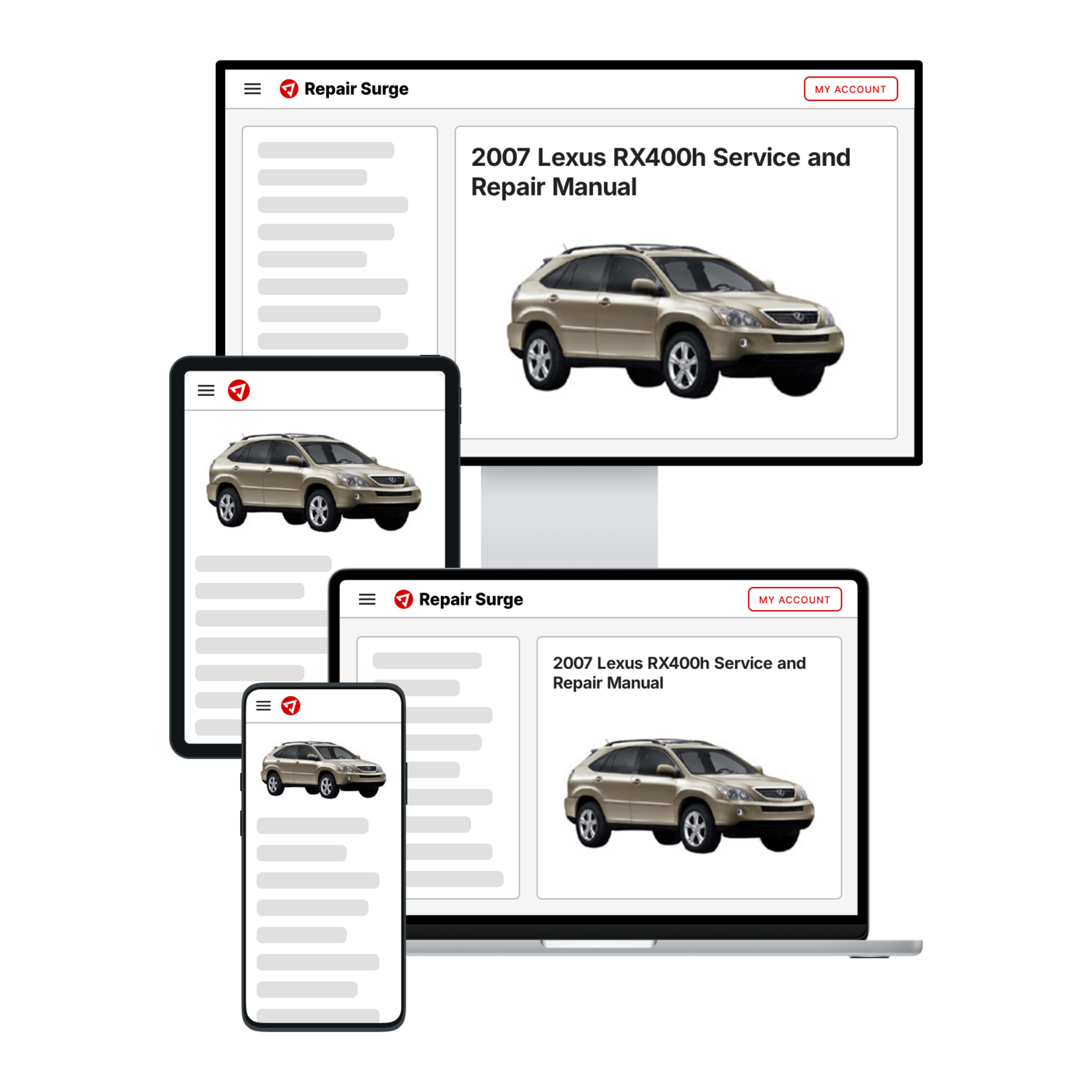 2007 Lexus RX400h service and repair manual hero image