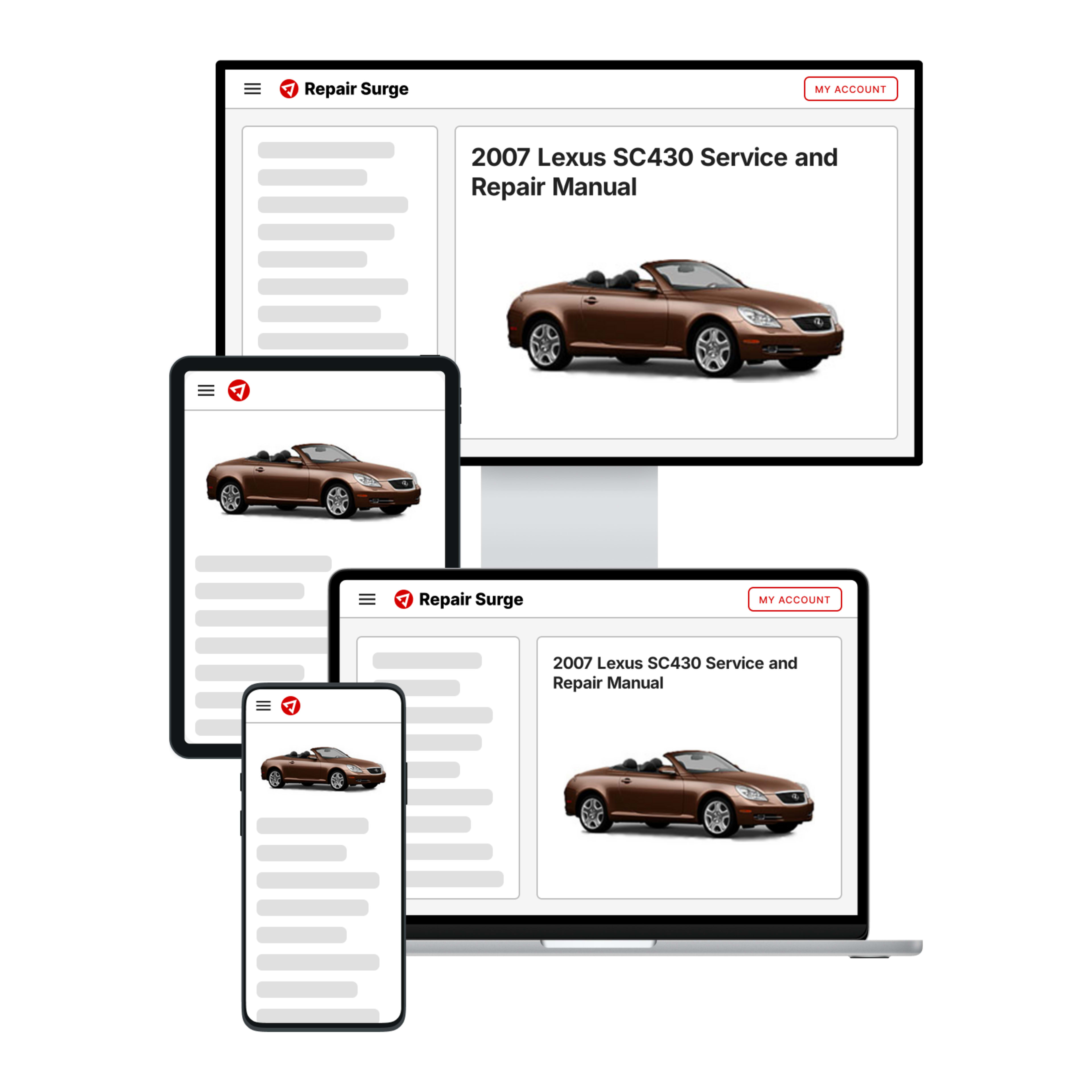 2007 Lexus SC430 service and repair manual hero image