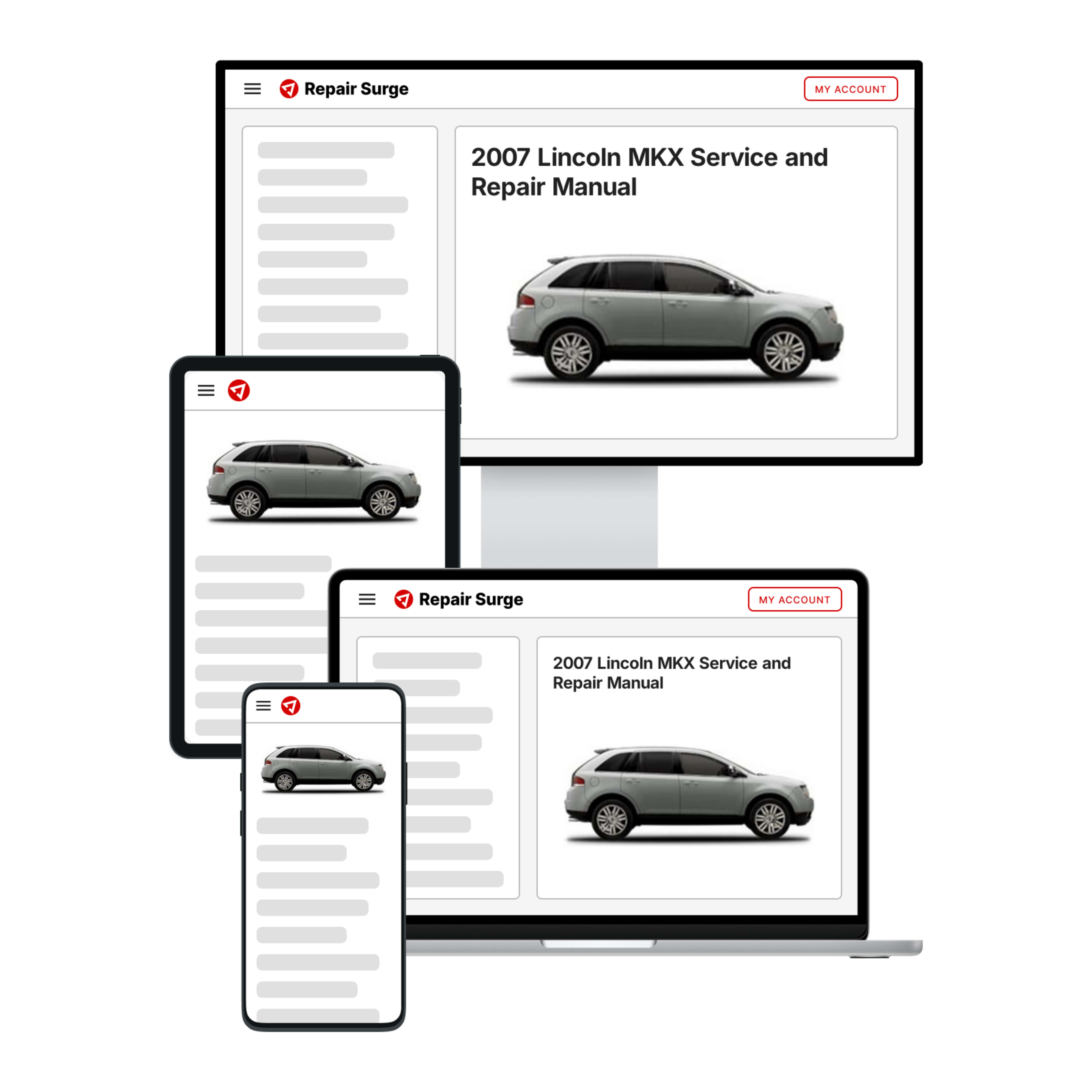 2007 Lincoln MKX service and repair manual hero image