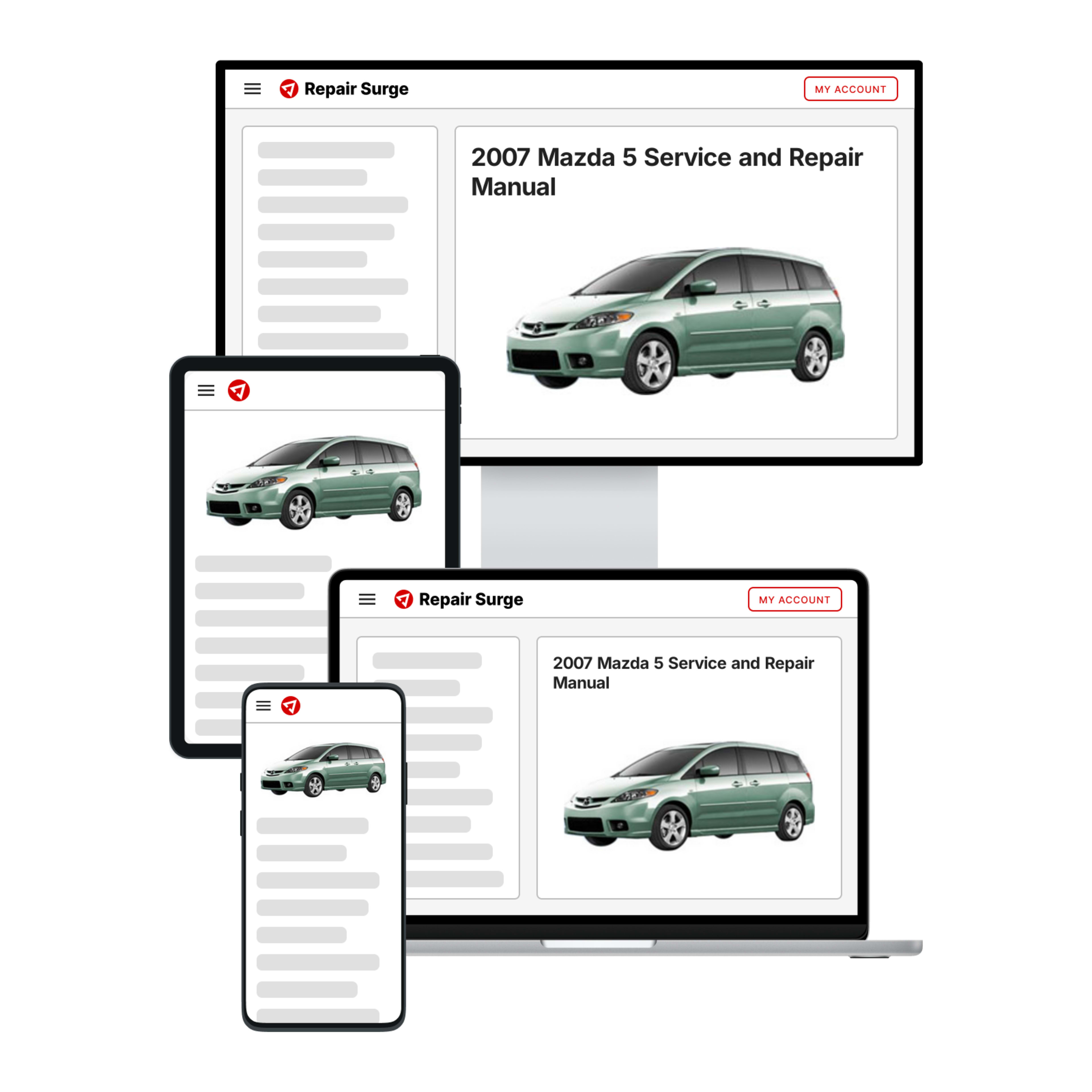 2007 Mazda 5 service and repair manual hero image