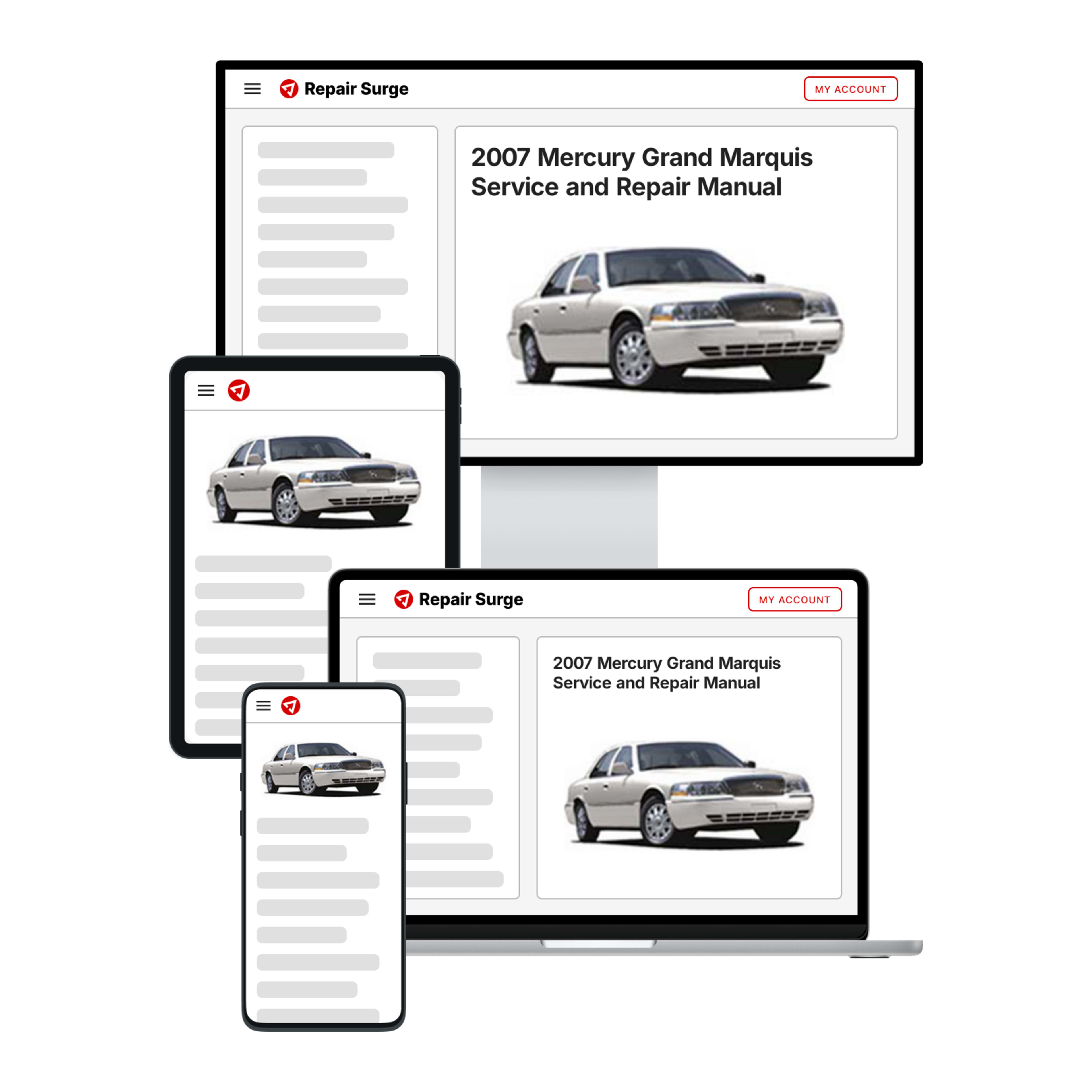 2007 Mercury Grand Marquis service and repair manual hero image