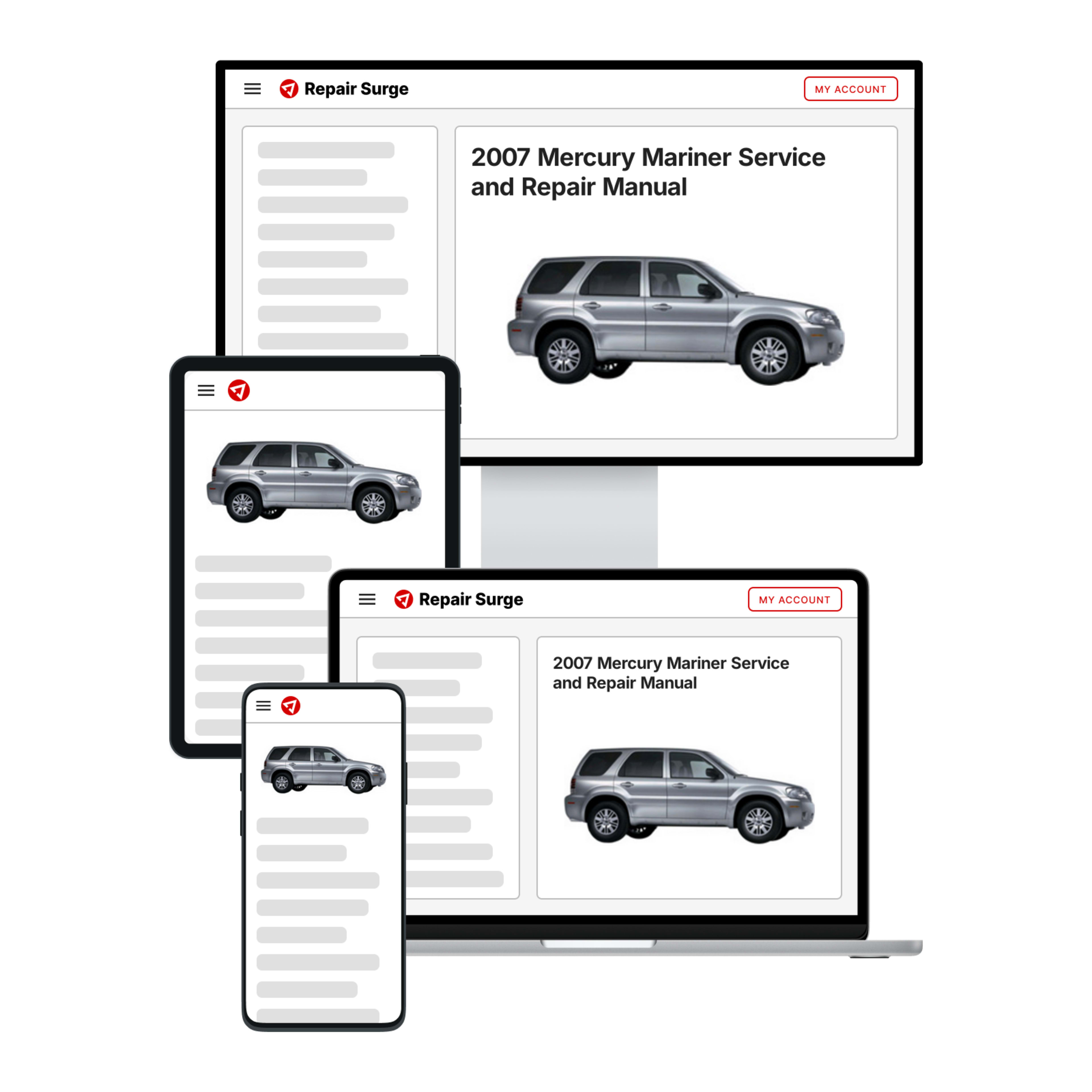 2007 Mercury Mariner service and repair manual hero image
