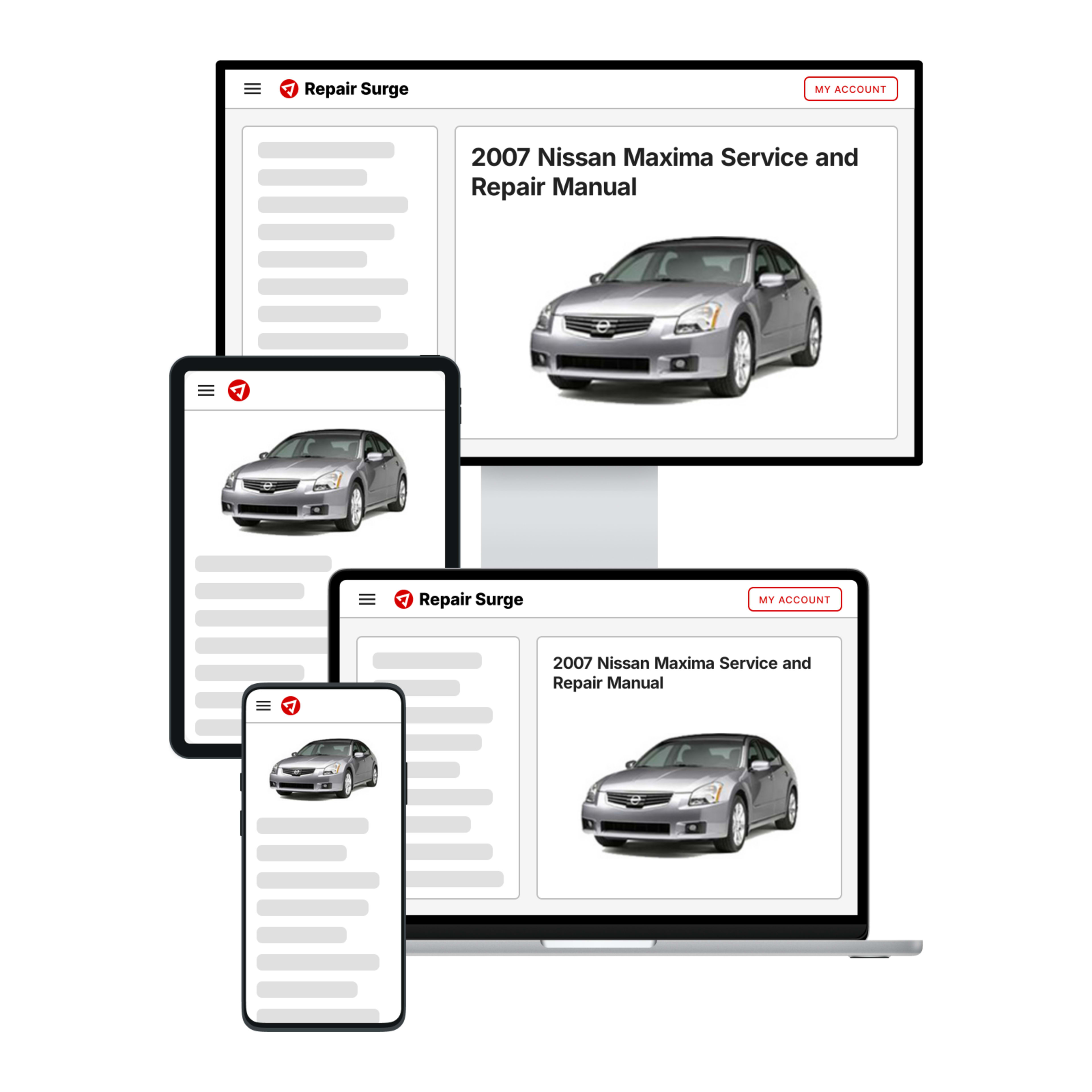 2007 Nissan Maxima service and repair manual hero image