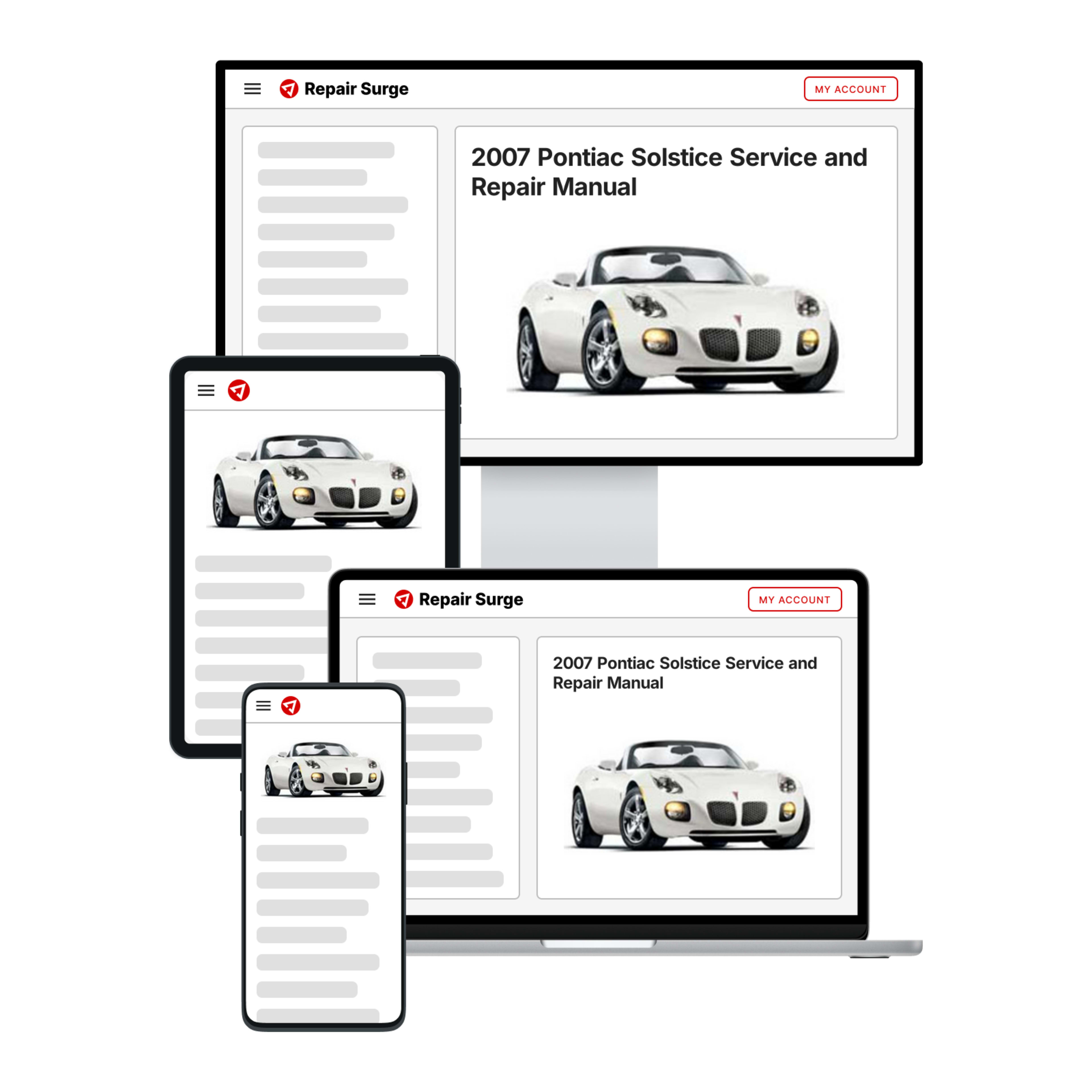 2007 Pontiac Solstice service and repair manual hero image