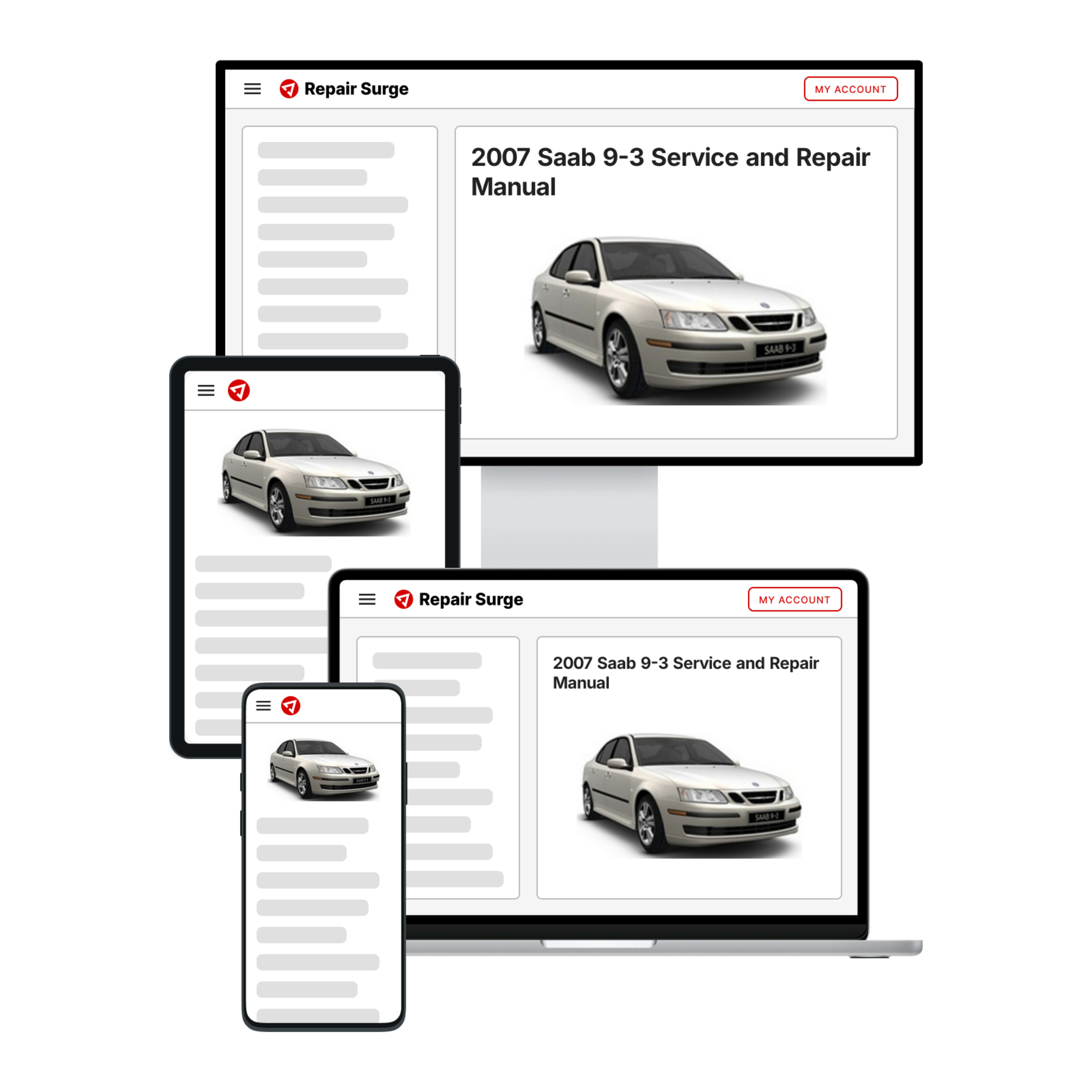 2007 Saab 9-3 service and repair manual hero image